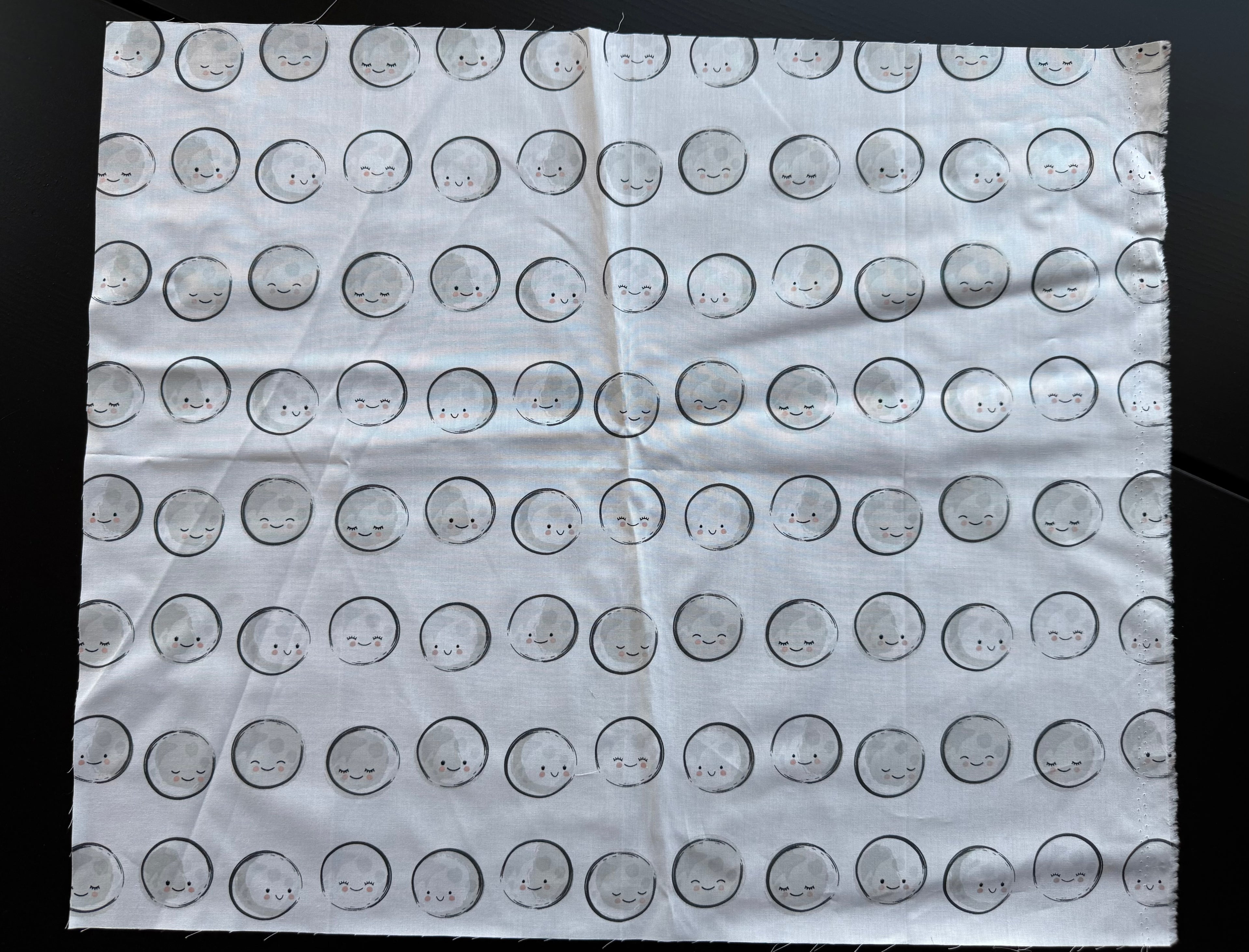 AGF Stargazer Fat Quarter- Moon Faces (White)