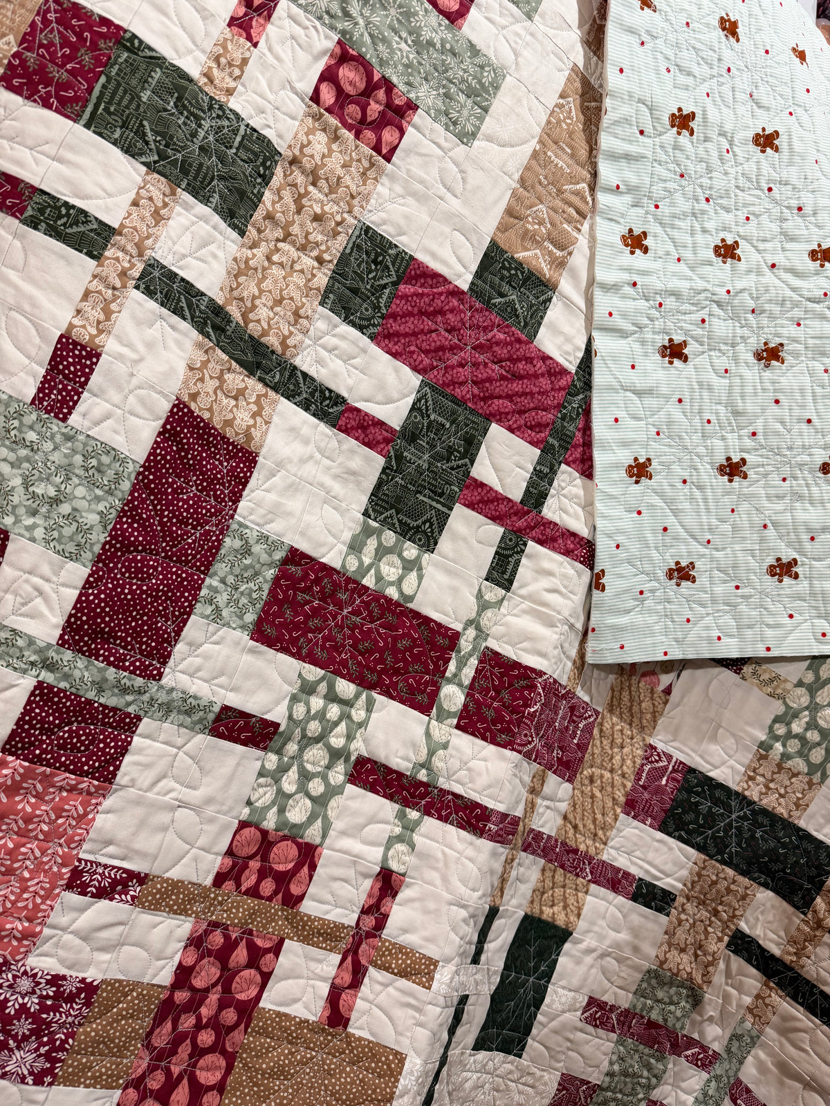 Plaidy Cakes Quilt Kit- Gingerbread Lane | Moda Fabrics | Cluck Cluck Sew