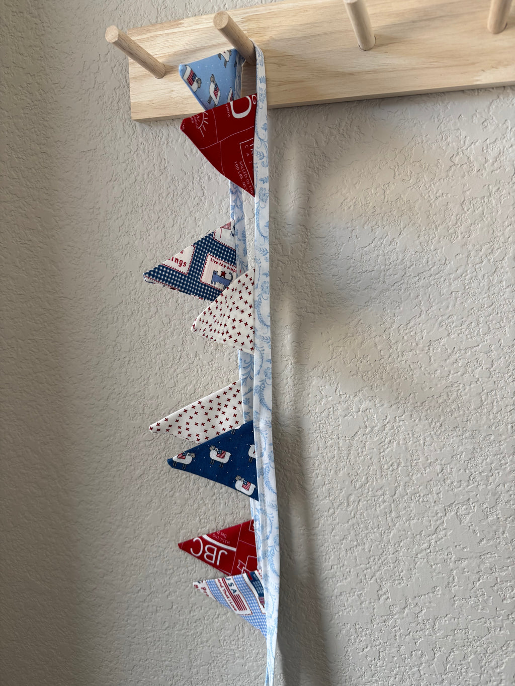 Patriotic Prairie Small Bunting - Americana Farmhouse Garland