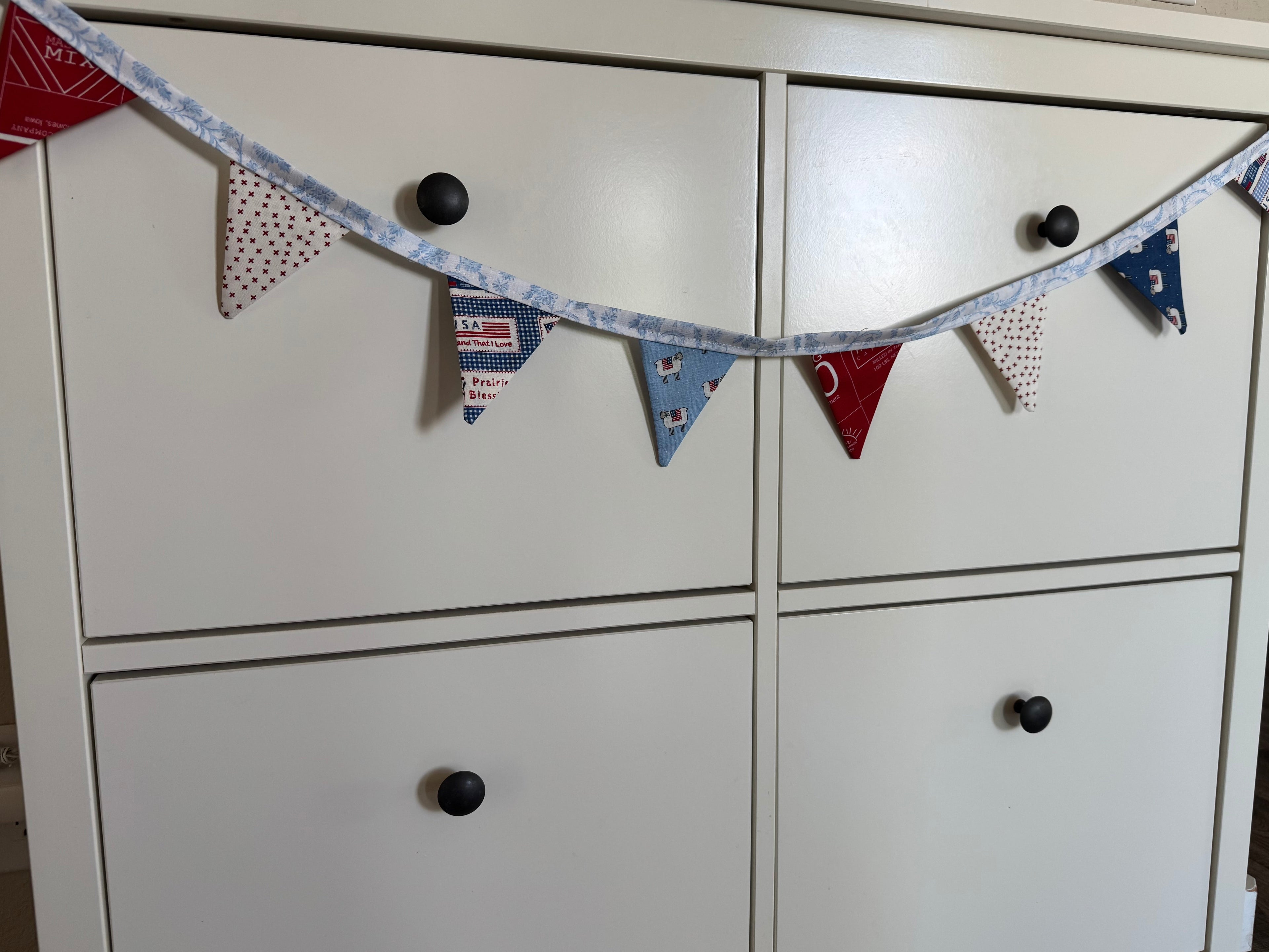 Patriotic Prairie Small Bunting - Americana Farmhouse Garland