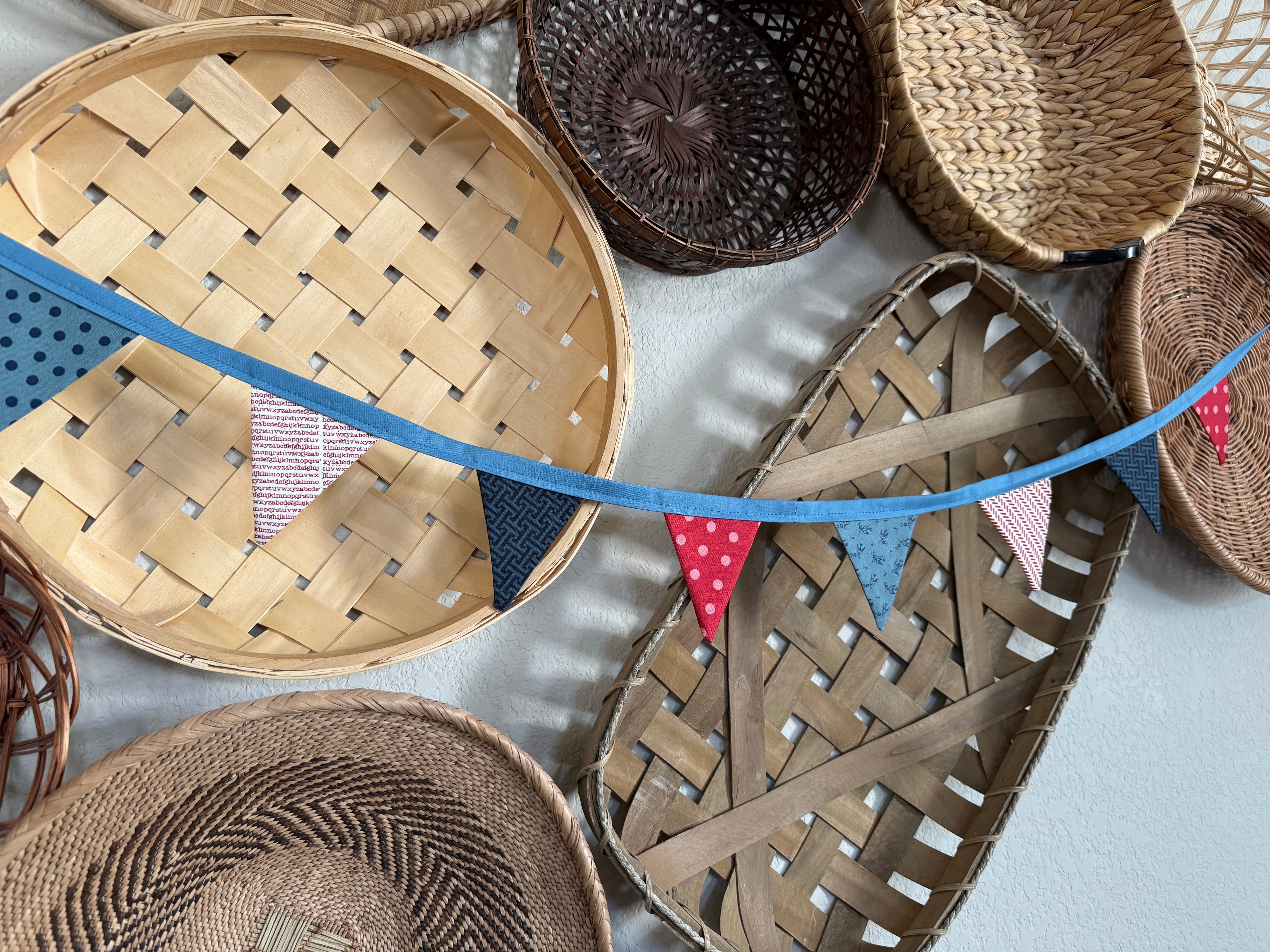 Modern Patriotic Small Bunting Banner - Reusable Garland