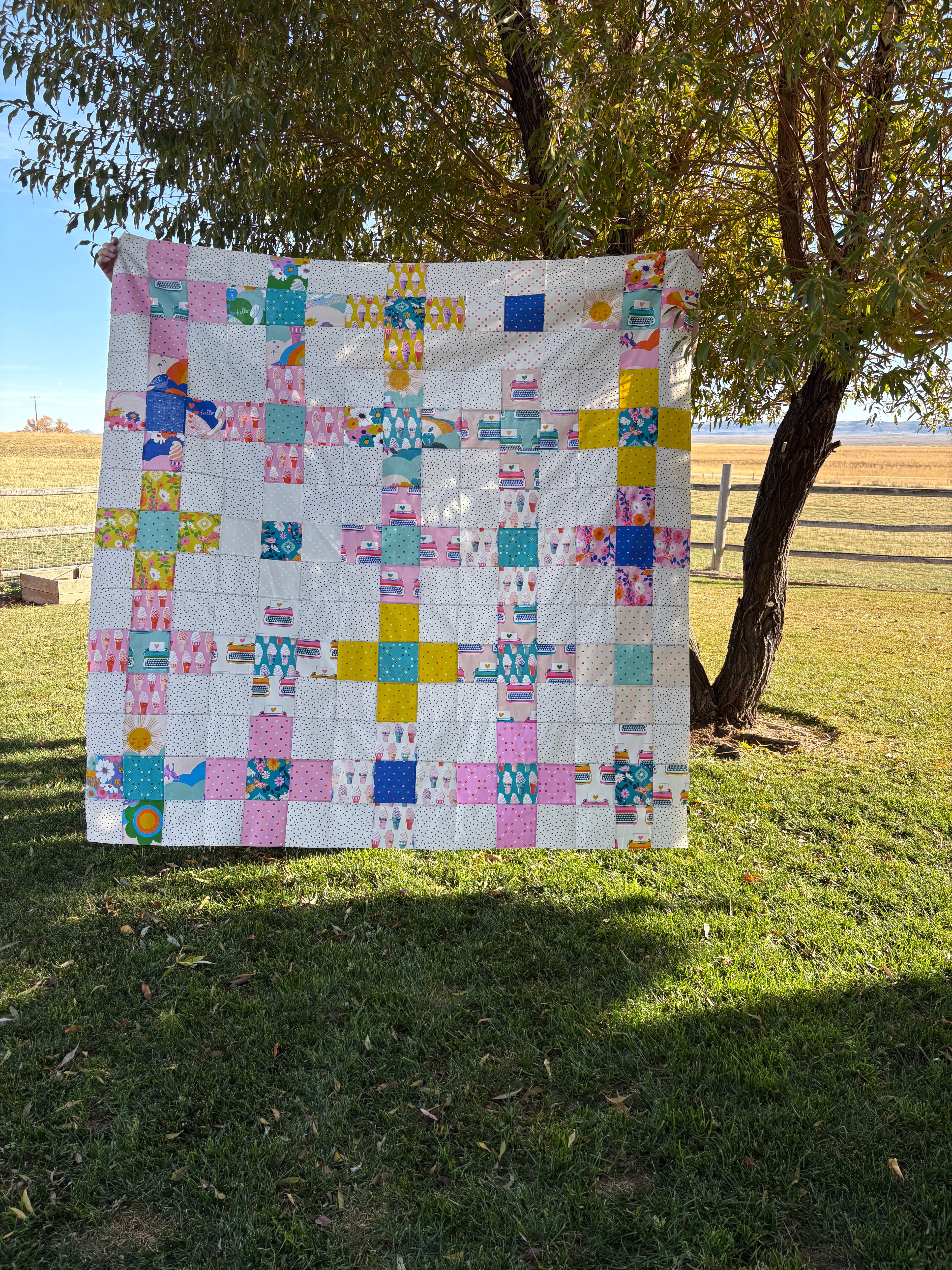 Best Day Ever Layer Cake Nine-Patch Quilt Kit – 68” x 68” (Ruby Star Society)