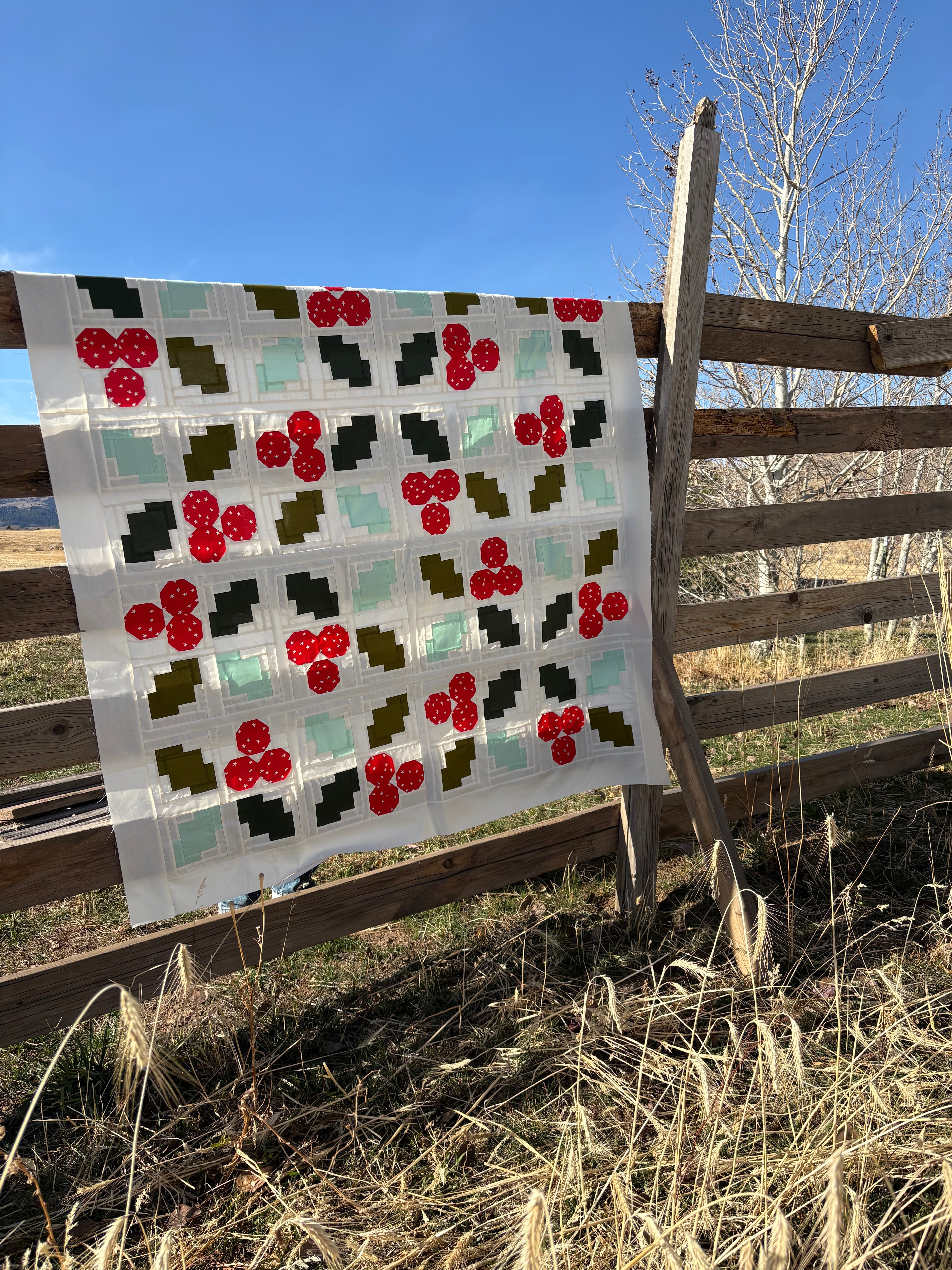 Holly Jolly Quilt Kit - 57.5” Square (Moda Bella + Ruby Star Society)