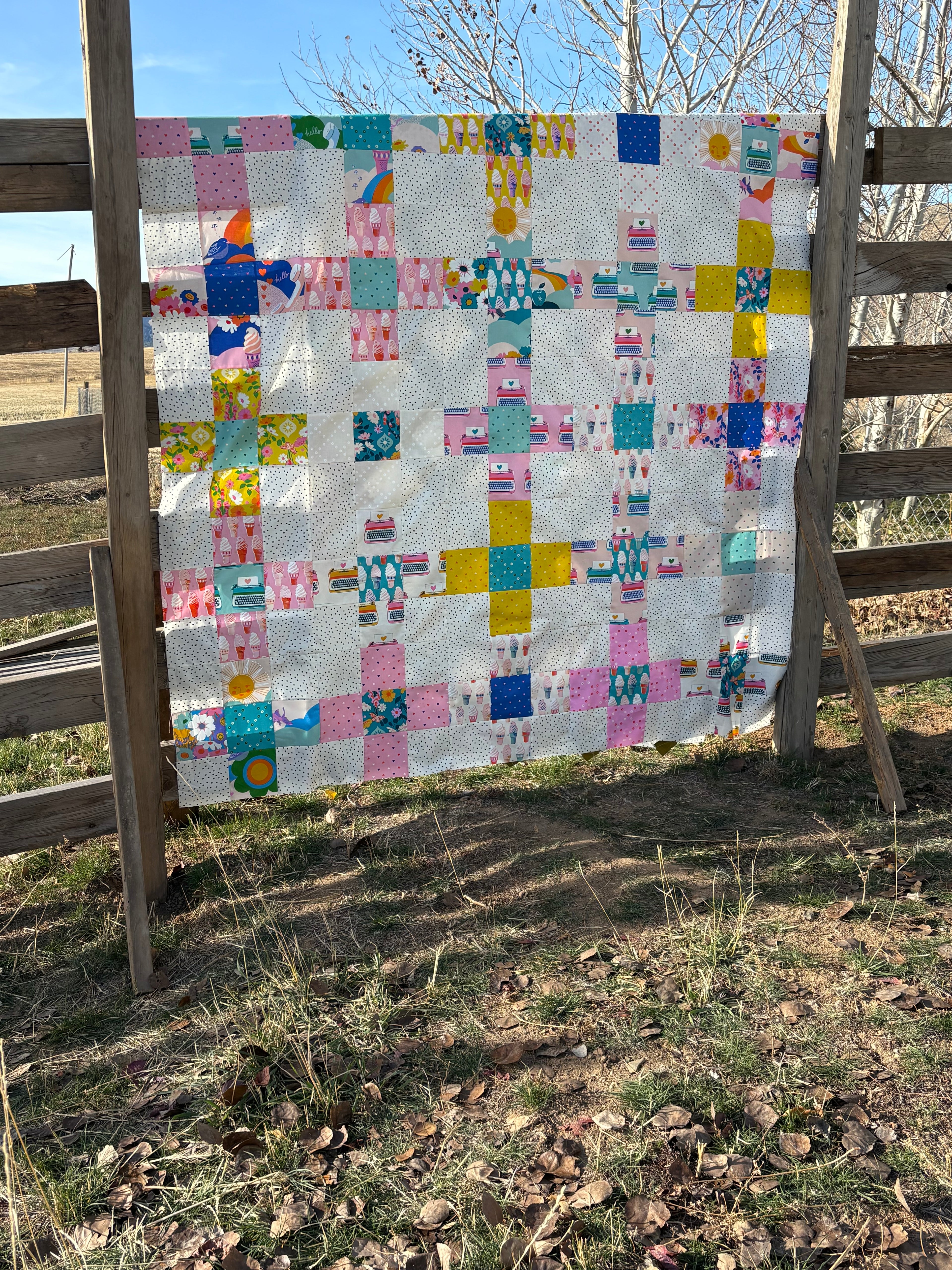 Best Day Ever Layer Cake Nine-Patch Quilt Kit – 68” x 68” (Ruby Star Society)