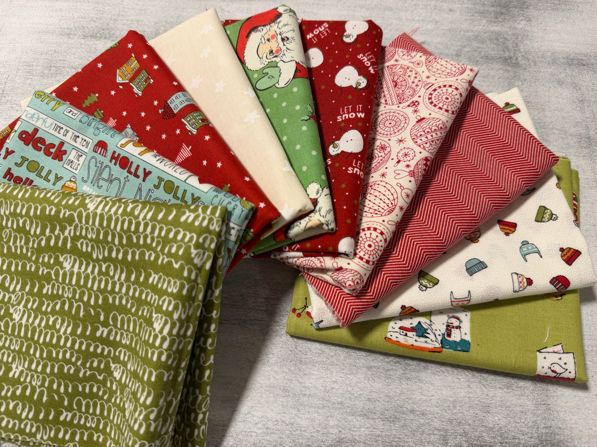Santa Clause is Coming to Town Curated Quarter Yard Bundle| Moda Fabrics | Ruby Star Society (10 1/4Yds)