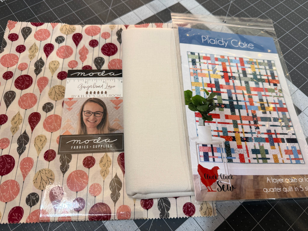 Plaidy Cakes Quilt Kit- Gingerbread Lane | Moda Fabrics | Cluck Cluck Sew