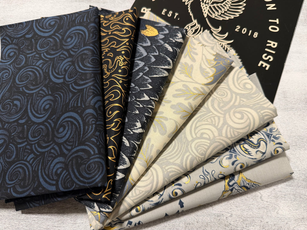 Fireglow Black + Grey Fat Quarter Bundle|  Ruby Star Society (7FQ)