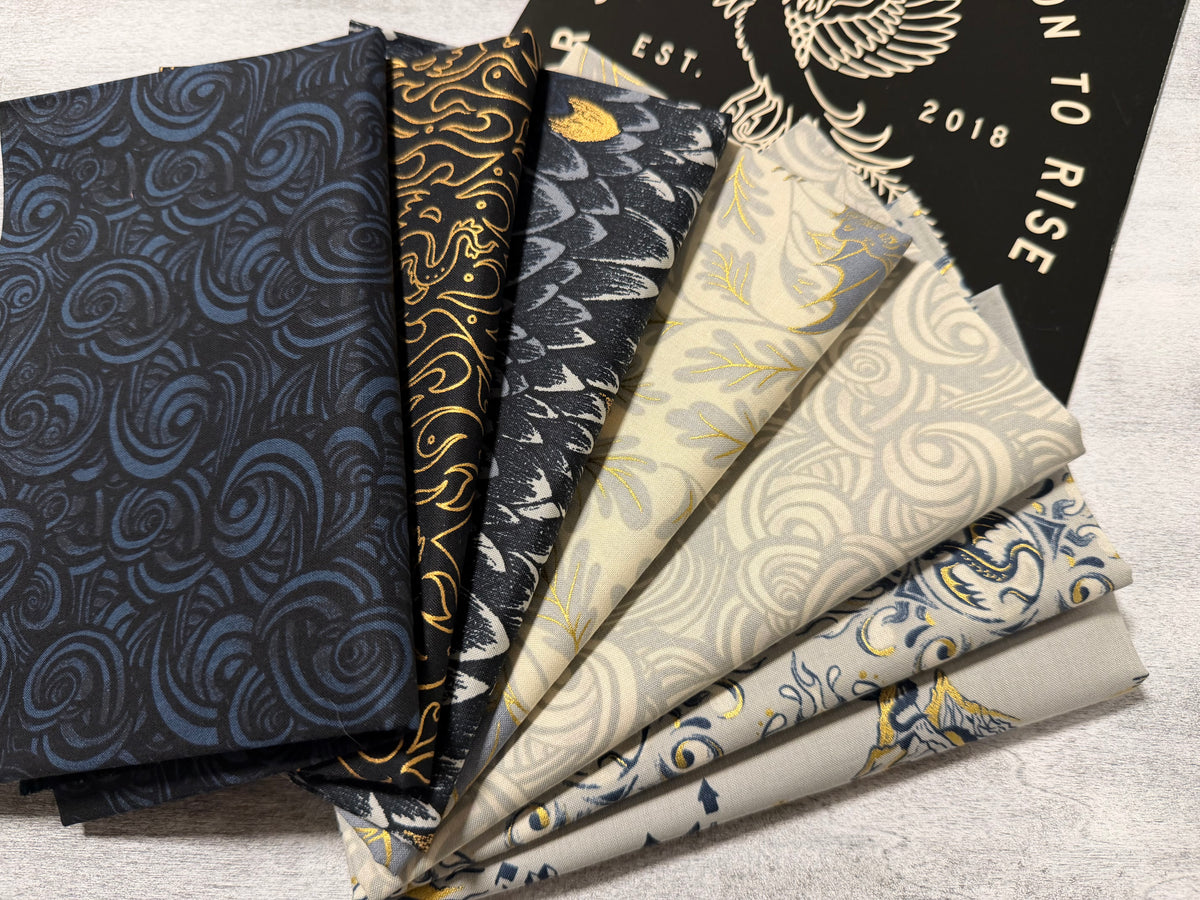 Fireglow Black + Grey Fat Quarter Bundle|  Ruby Star Society (7FQ)