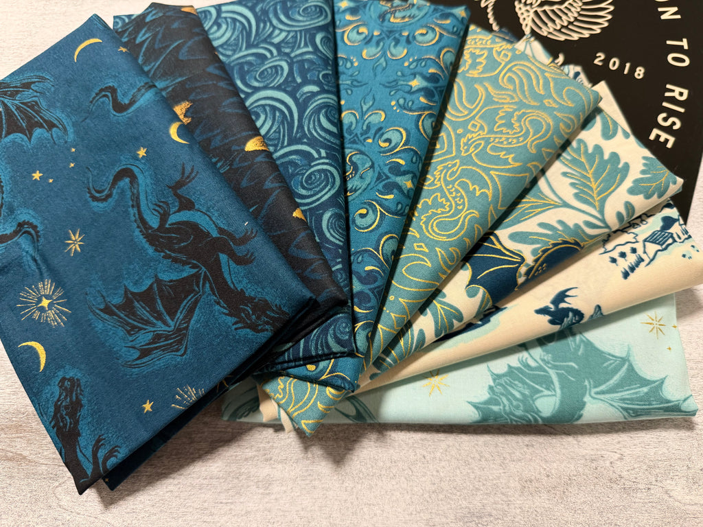 Fireglow Teal Fat Quarter Bundle|  Ruby Star Society (8FQ)