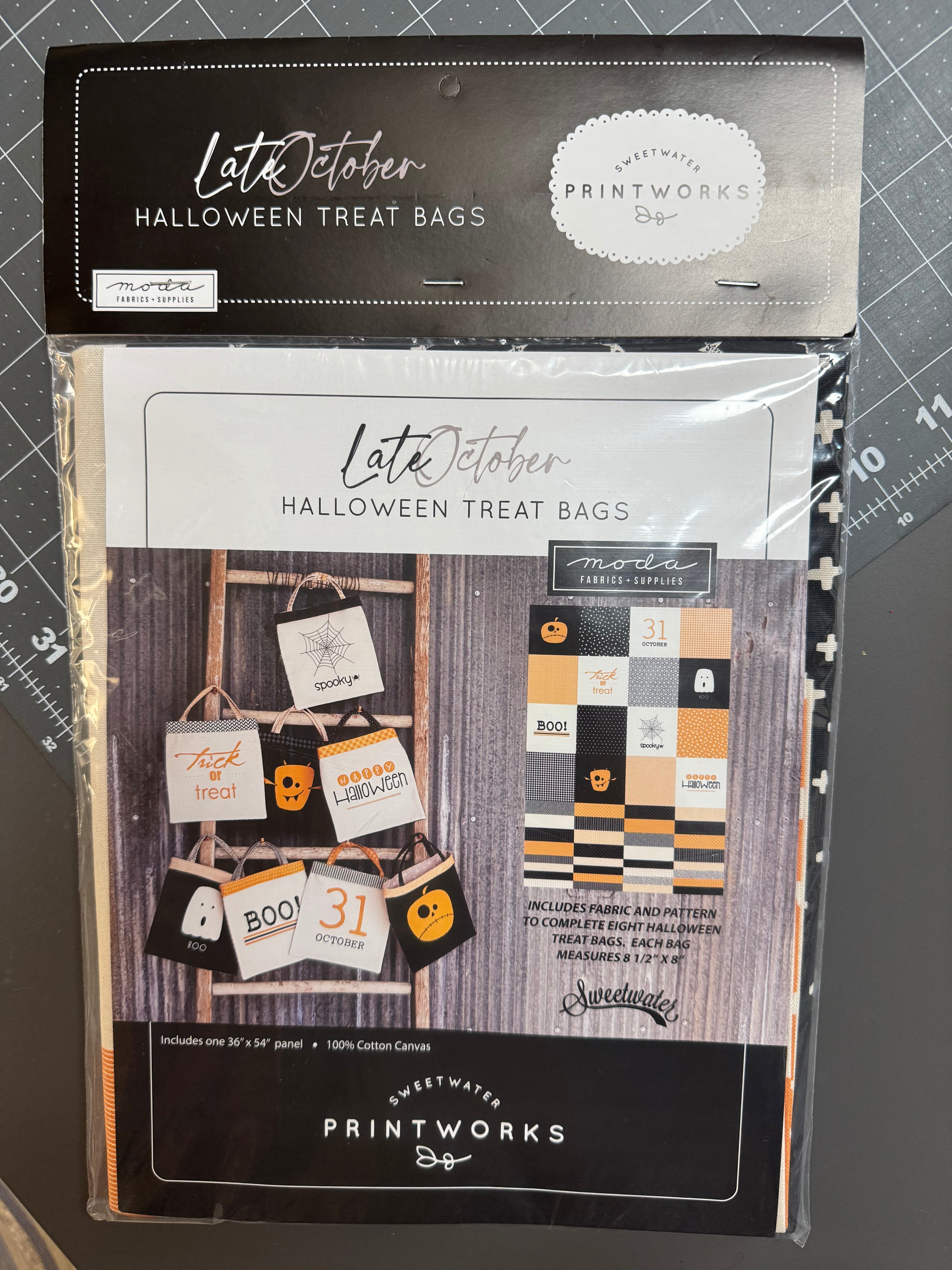 Sweetwater Late October Panel Bundle- OOP Halloween Panel + 1 Yard Orange Dot (Moda Fabrics)
