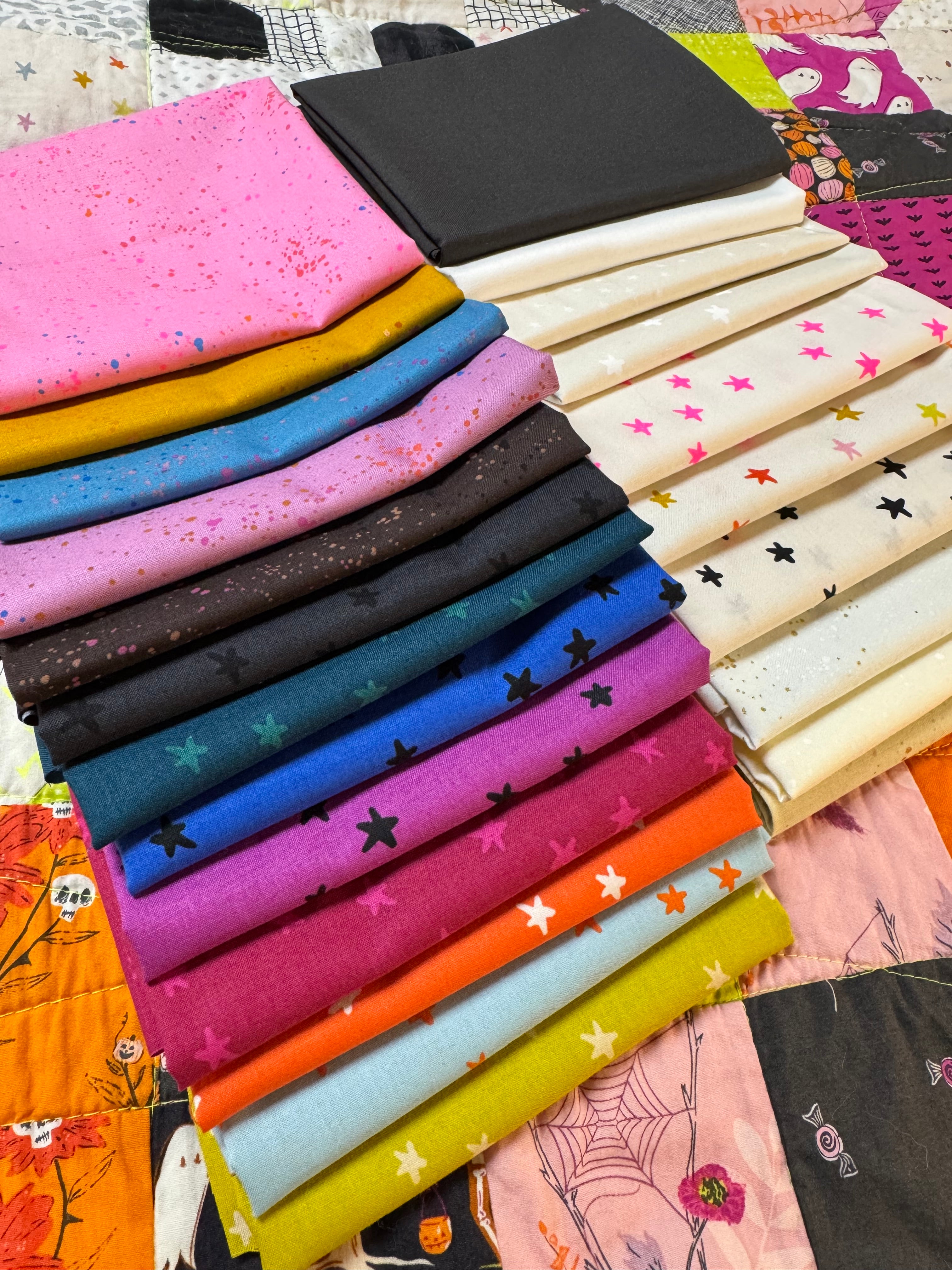 Starry Ghost Party Quilt Kit- Ruby Star Society Starry and Speckled | Woolly Petals Pattern