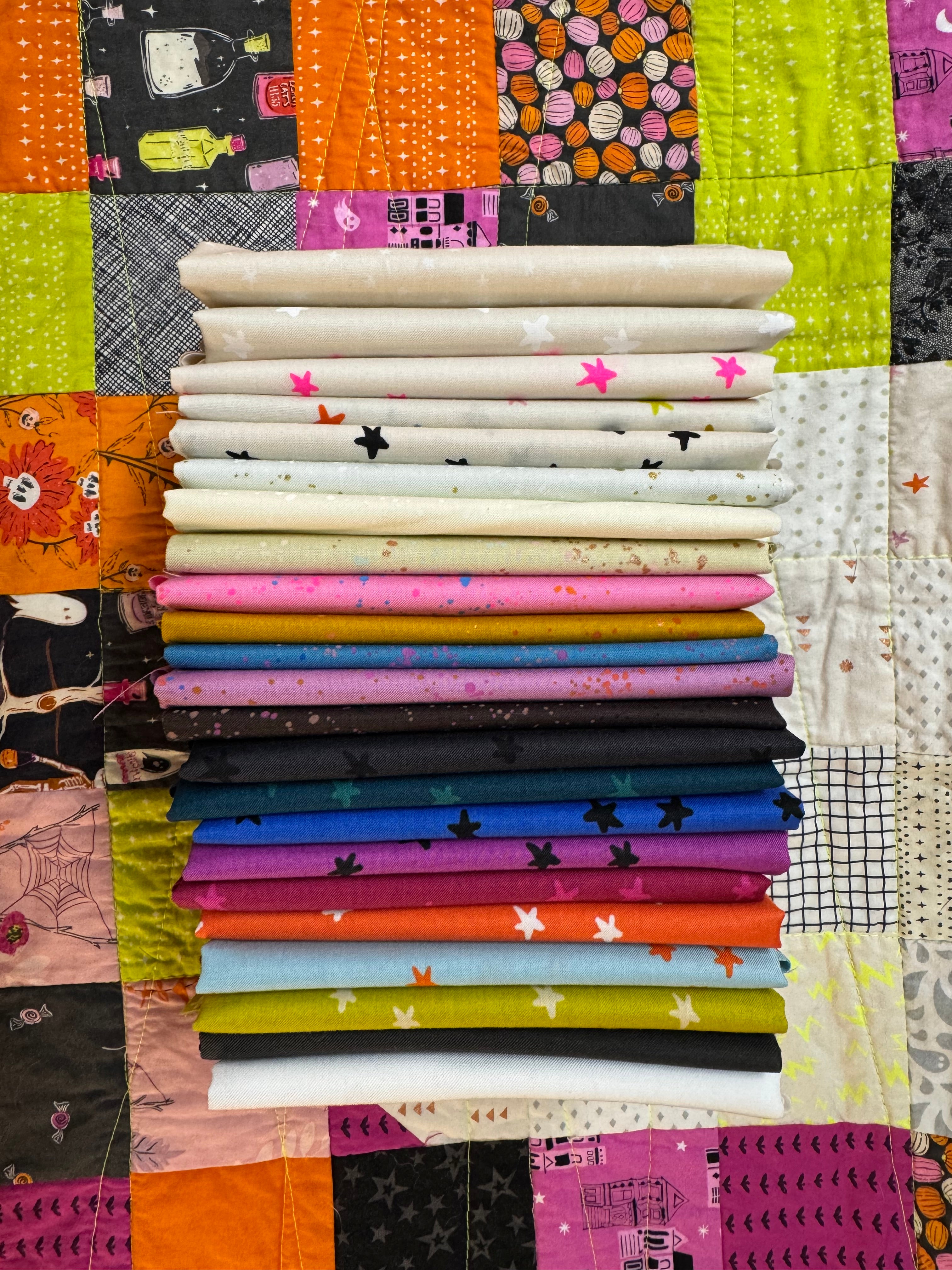 Starry Ghost Party Quilt Kit- Ruby Star Society Starry and Speckled | Woolly Petals Pattern