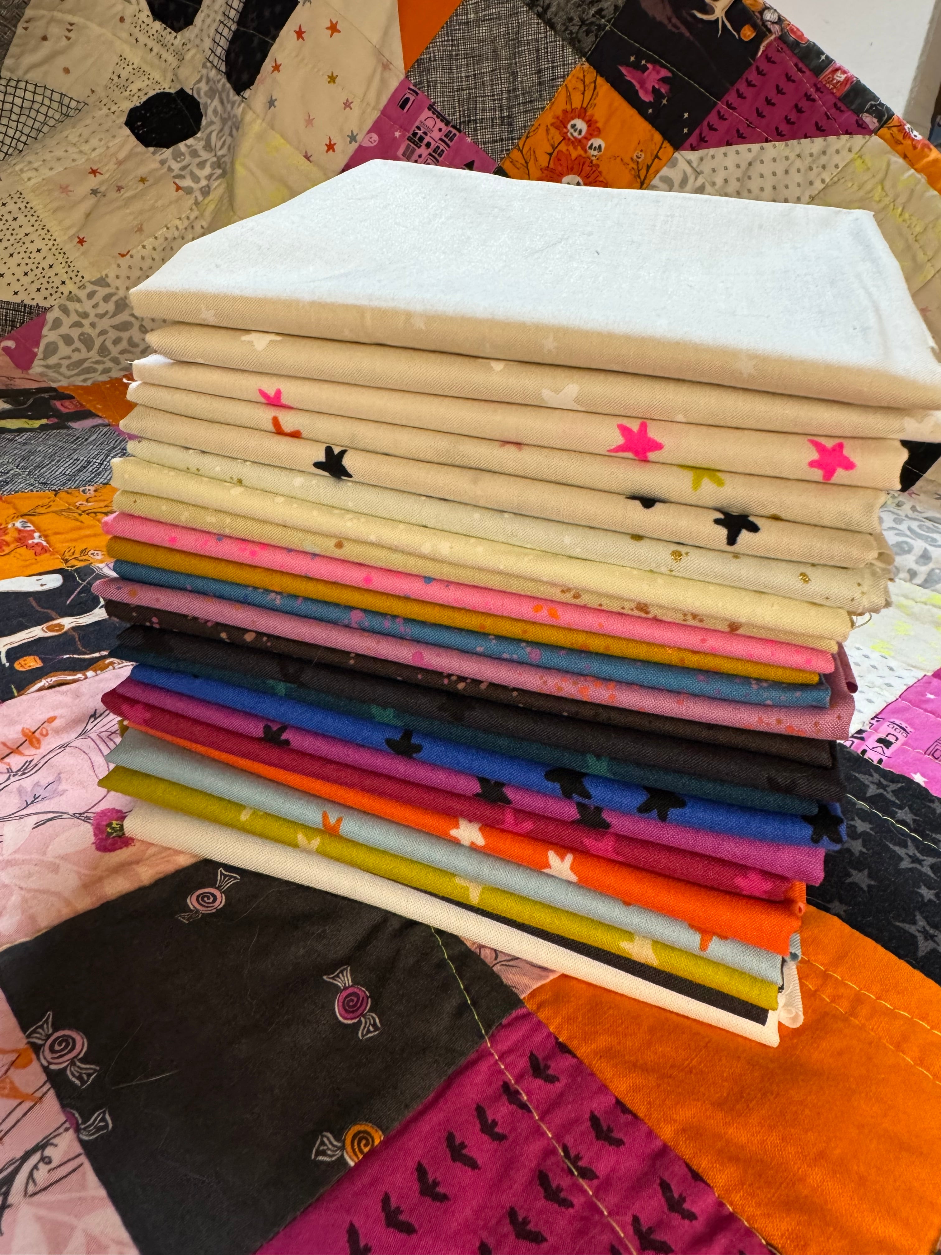 Starry Ghost Party Quilt Kit- Ruby Star Society Starry and Speckled | Woolly Petals Pattern