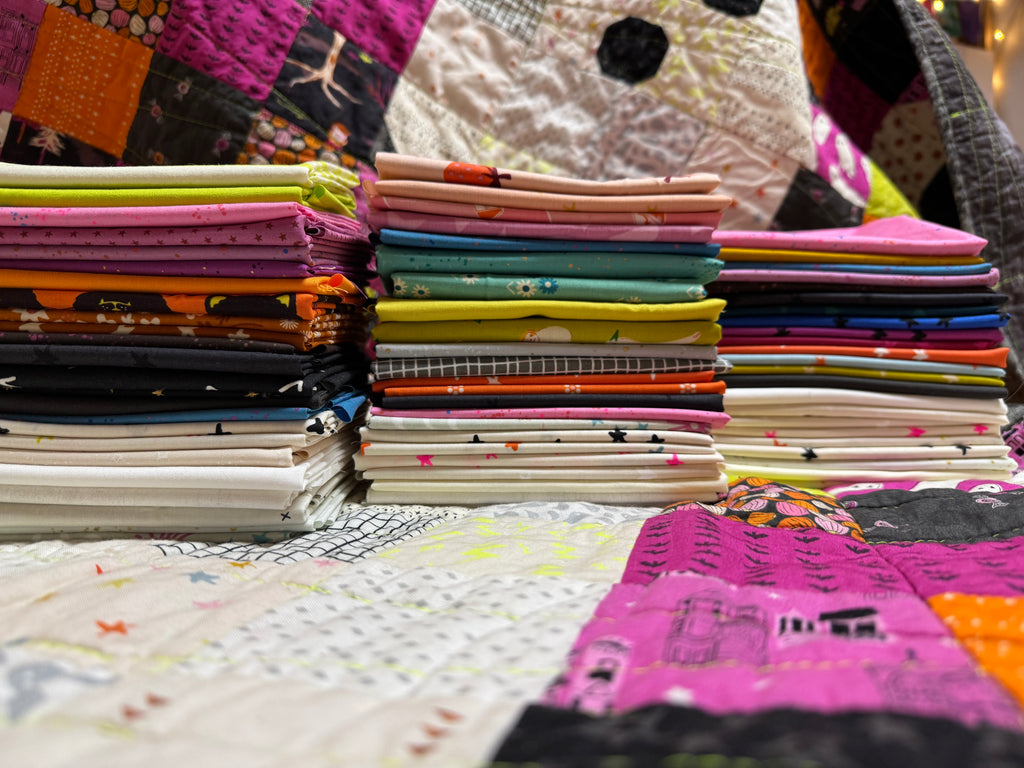 Modern Ghost Party Quilt Kit- Halloween Fabric Bundle for Ghost Party Quilt by Woolly Petals