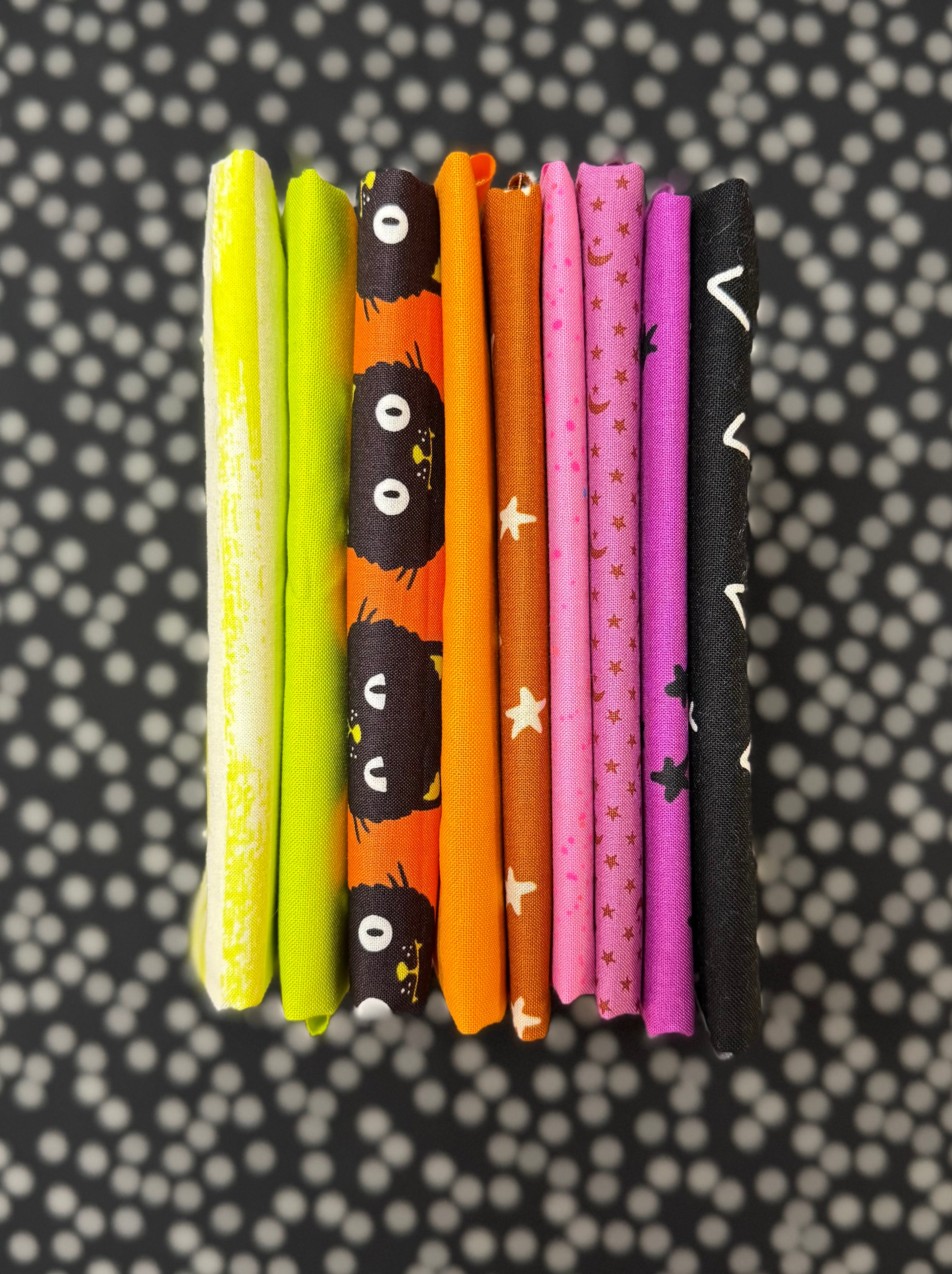Trick or Treat Fat Quarter Bundle – 9 FQs | Modern Halloween (Ruby Star Society + Moda)