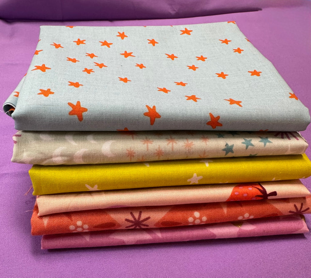 Friendly Ghost Fat Quarter Bundle- 6 FQs | Pastel Halloween (Ruby Star Society + Moda)