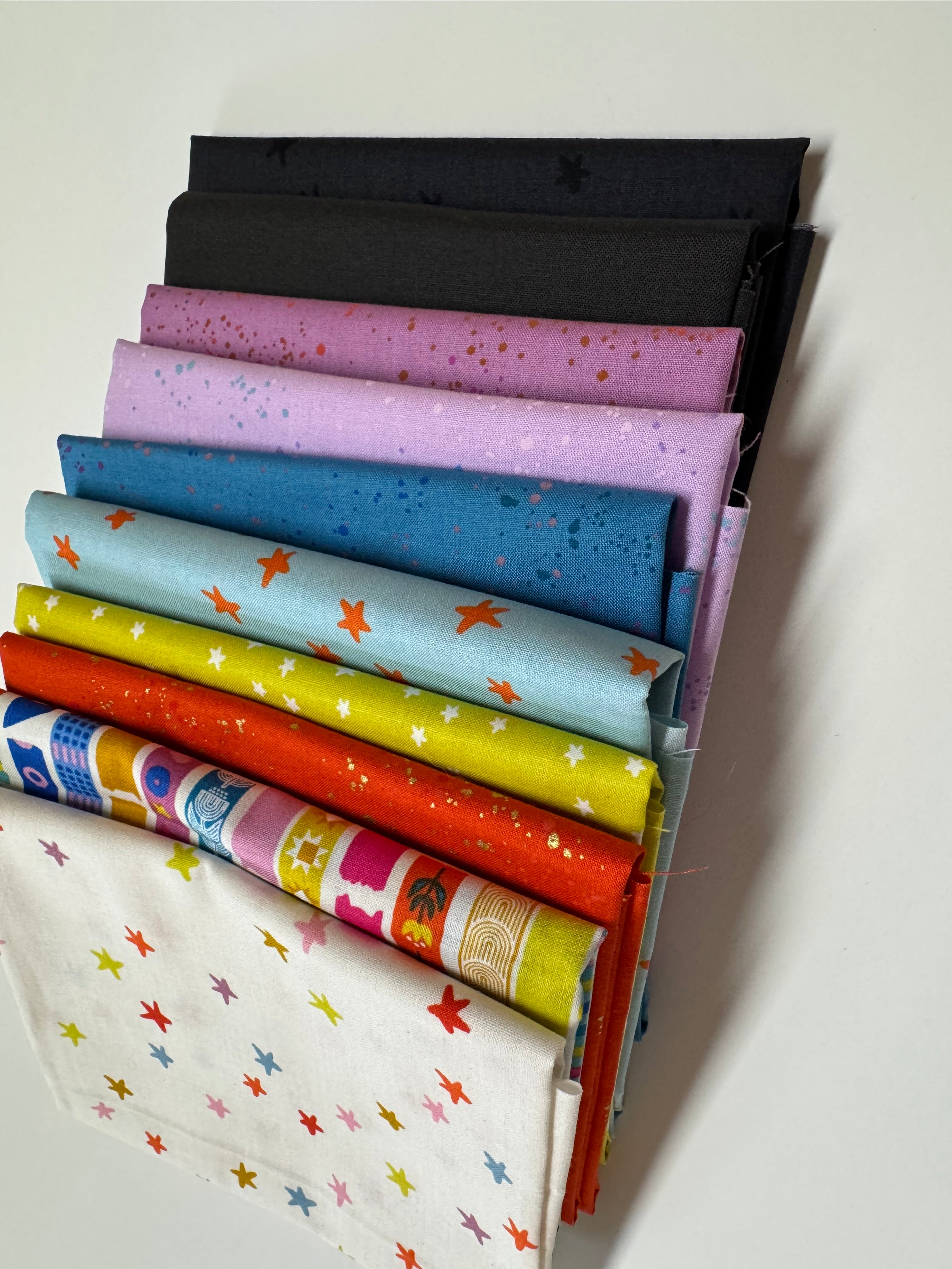 Halloween Rainbow Fat Quarter Bundle- 10 FQs | Ruby Star Society Starry, Speckled + Washi Plus