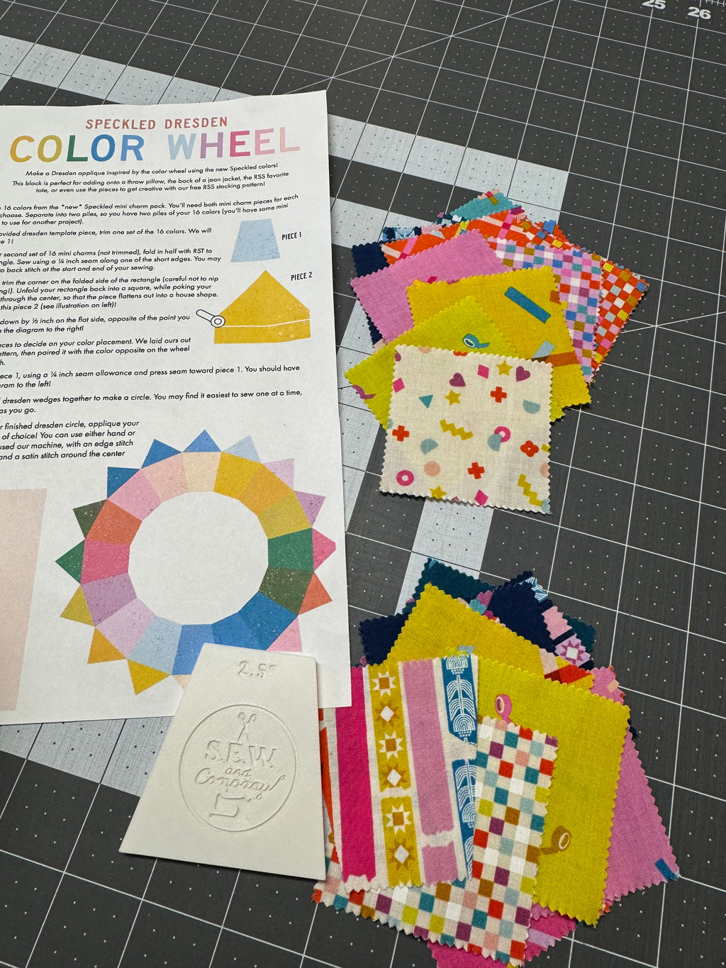 Washi Plus Mini Dresden Kit - Mini Charm Pack + 2.5” Template | Ruby Star Society
