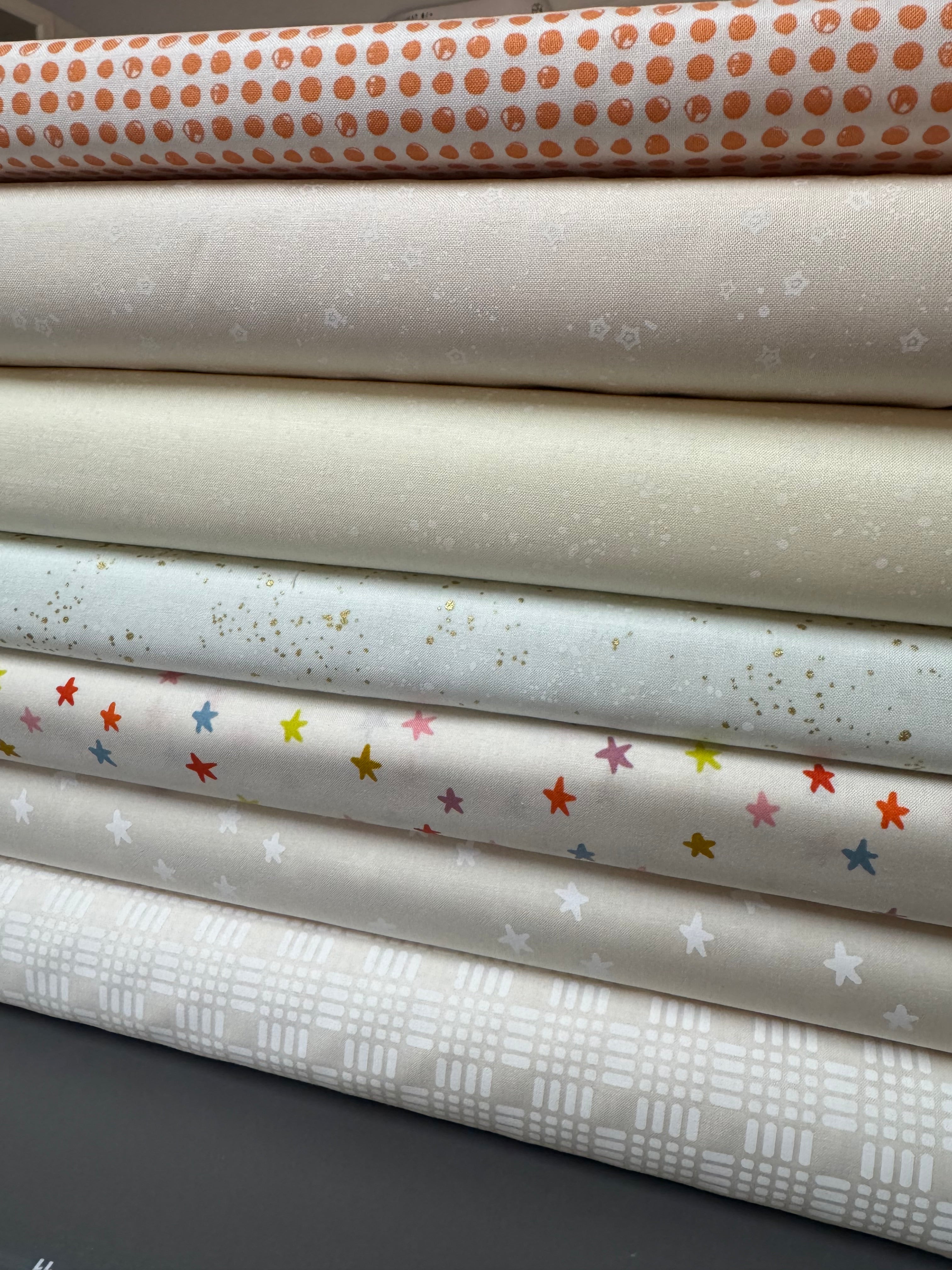 Low Volume Fat Quarter Bundle - 9 FQs | Ruby Star Society + Moda (Neutrals)