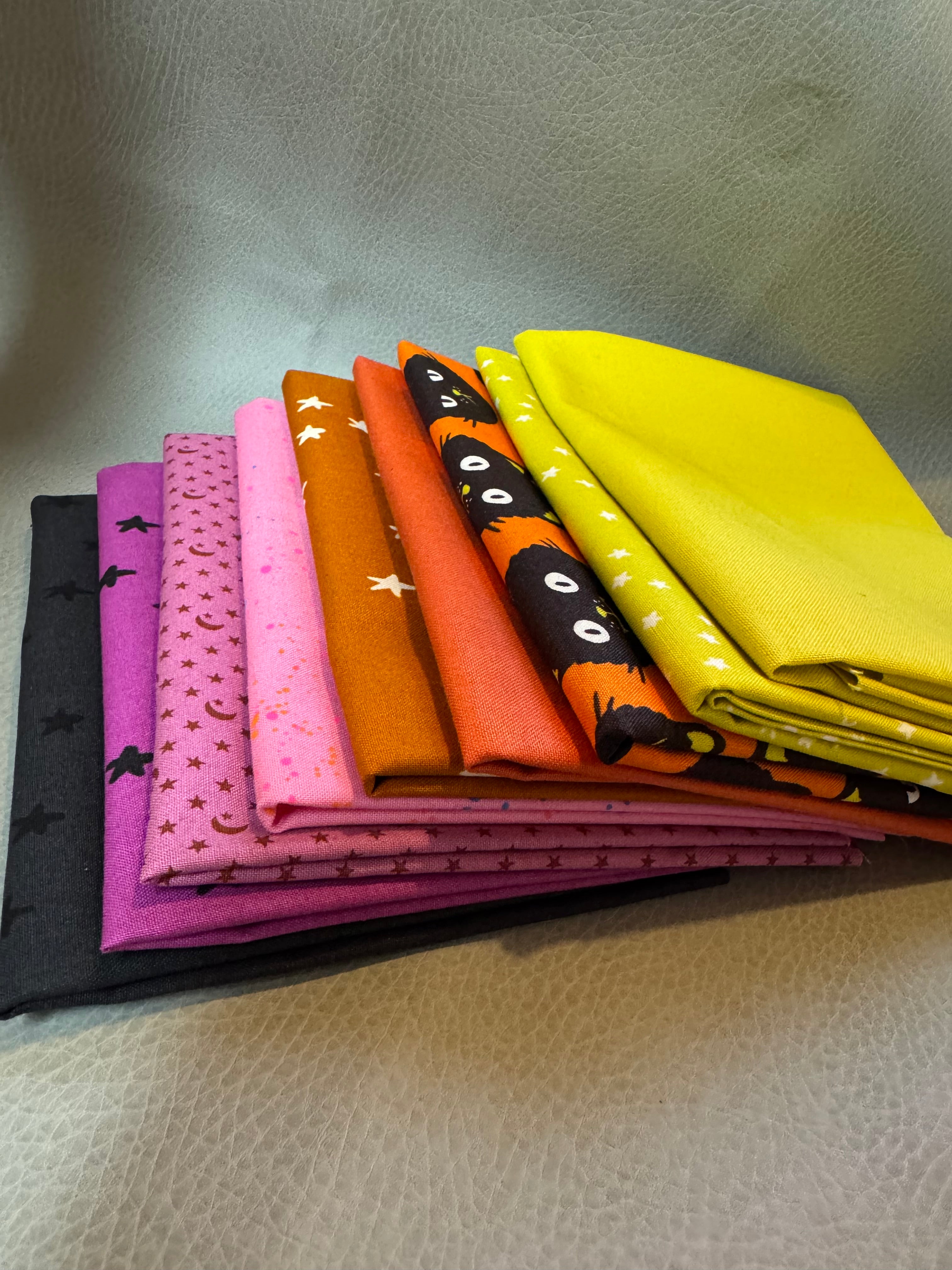 Trick or Treat Quarter Yard Bundle – 9 Cuts | Ruby Star Society + Moda (Modern Halloween)