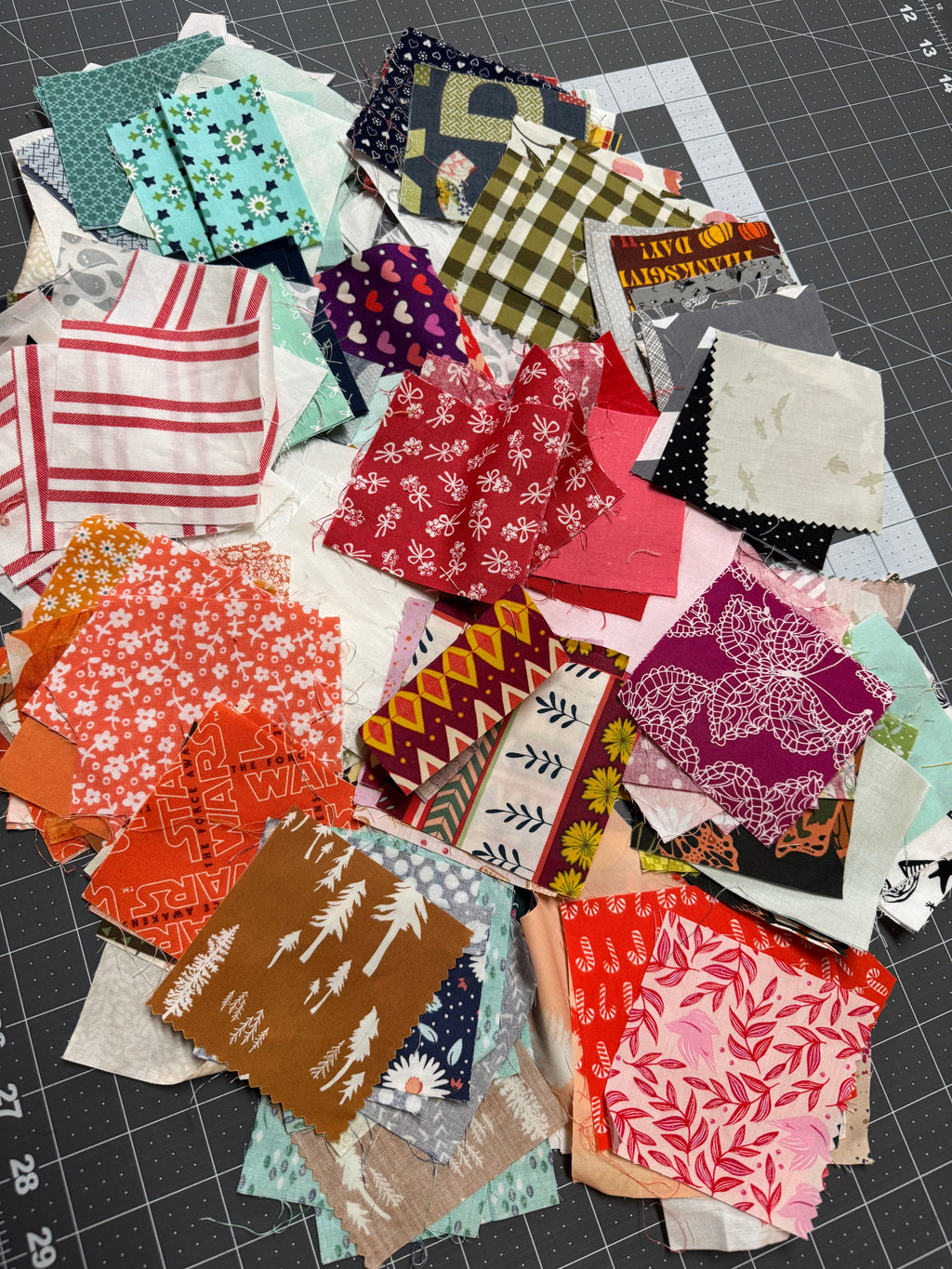 Precut 3.5” Squares Scrap Bag - 11 oz Scrap Quilt Fabric | Designer Cotton