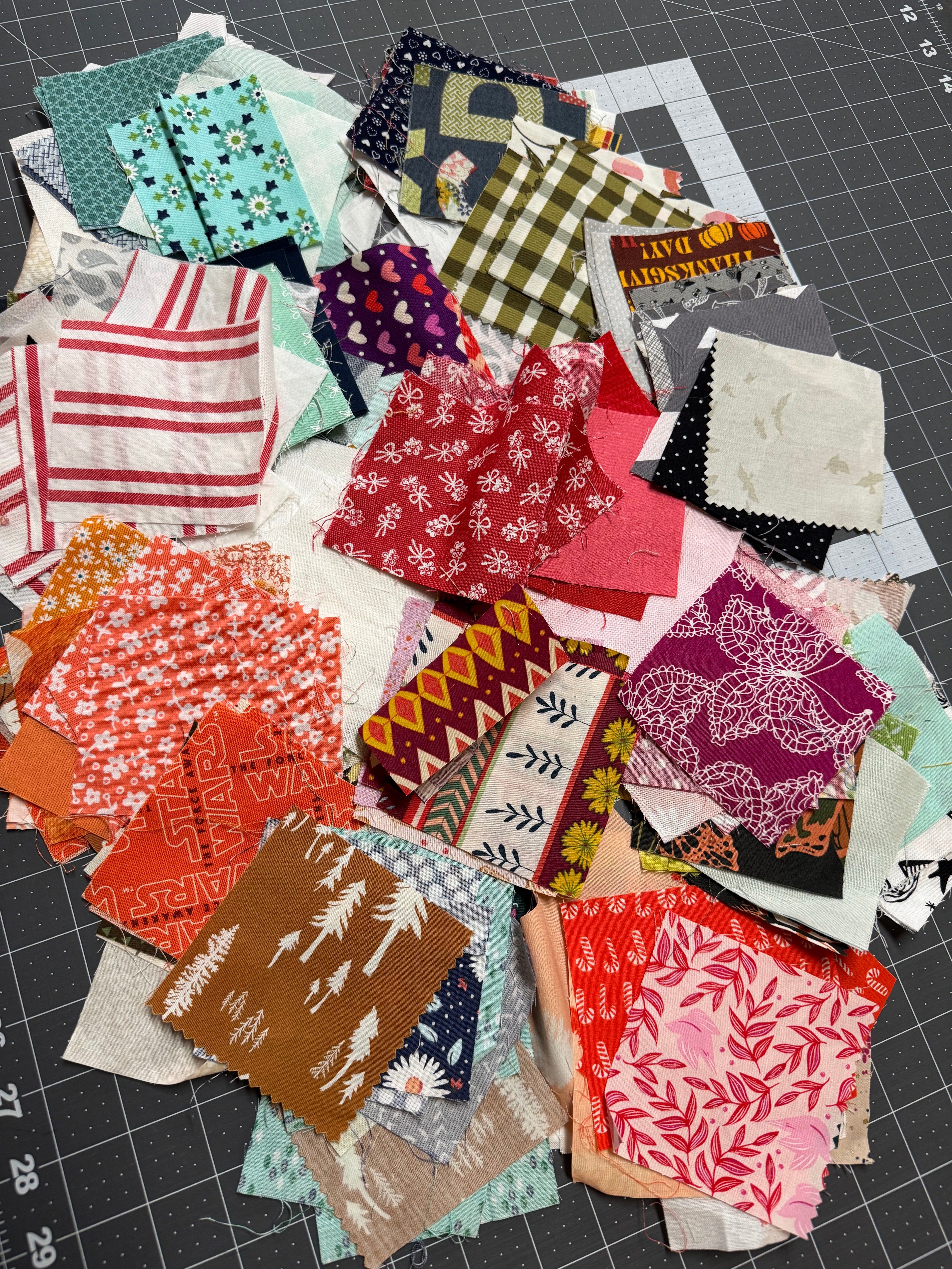 Precut 3.5” Squares Scrap Bag - 11 oz Scrap Quilt Fabric | Designer Cotton