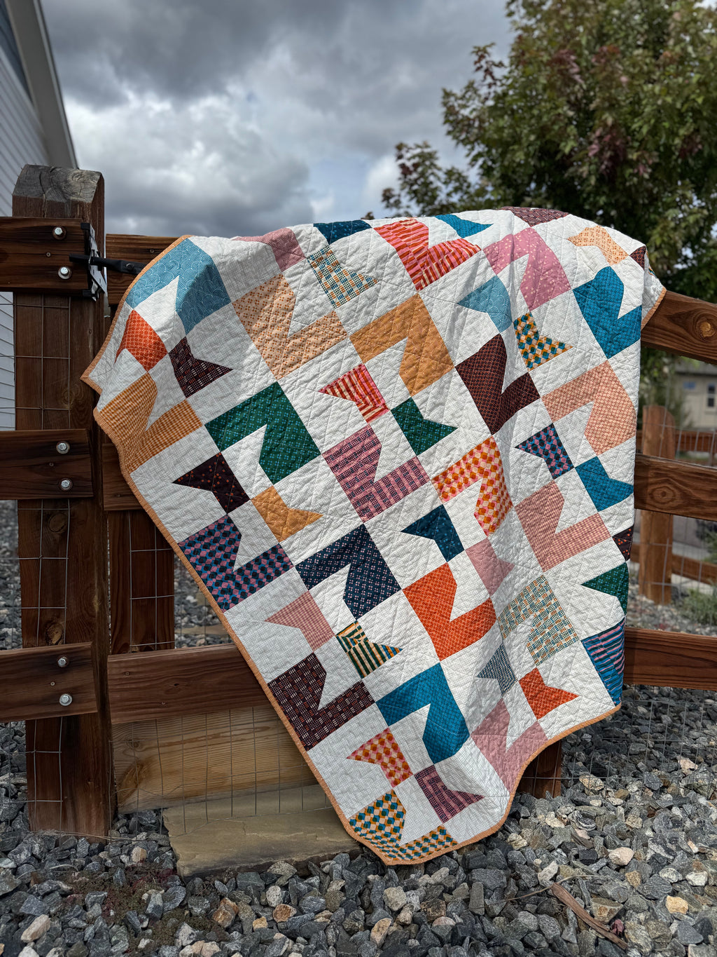 Geometry Layer Cake Spools Quilt Kit - Ruby Star Society (Confident Beginner)