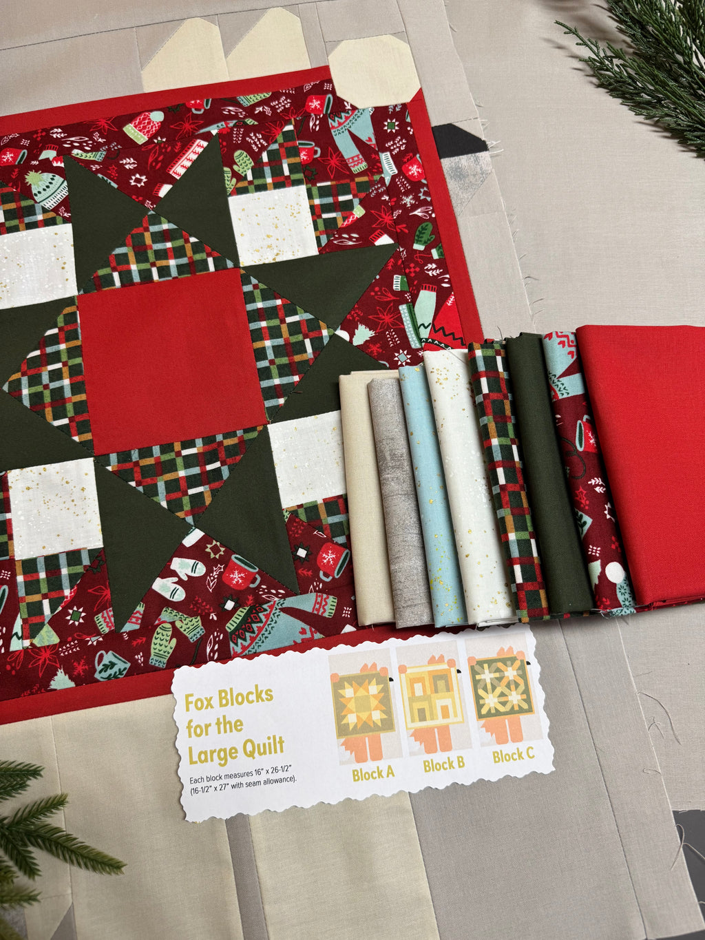 Show and Tell Christmas Quilt Kit- Large (75” x 85”)