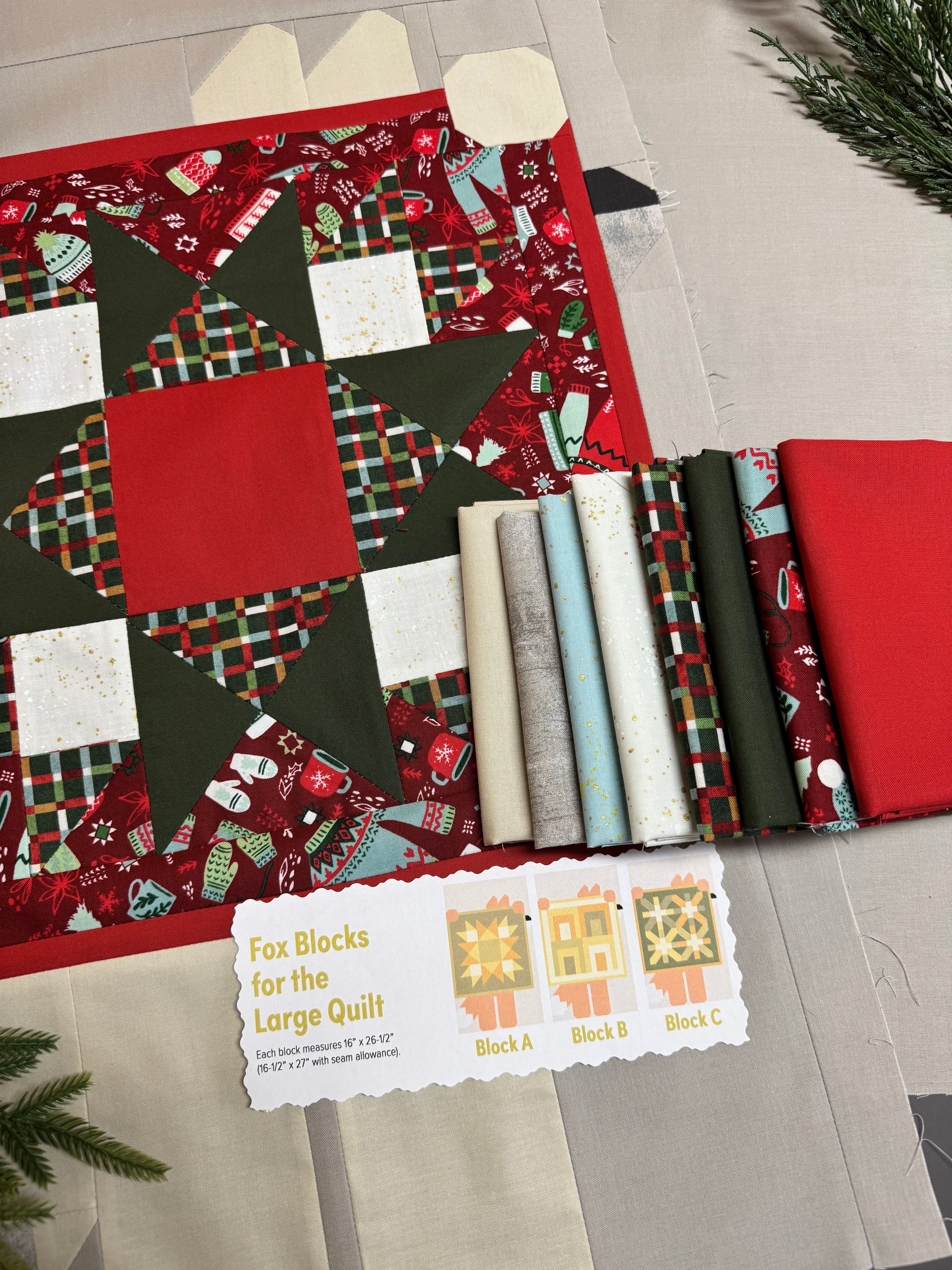 Show and Tell Christmas Quilt Kit- Large (75” x 85”)