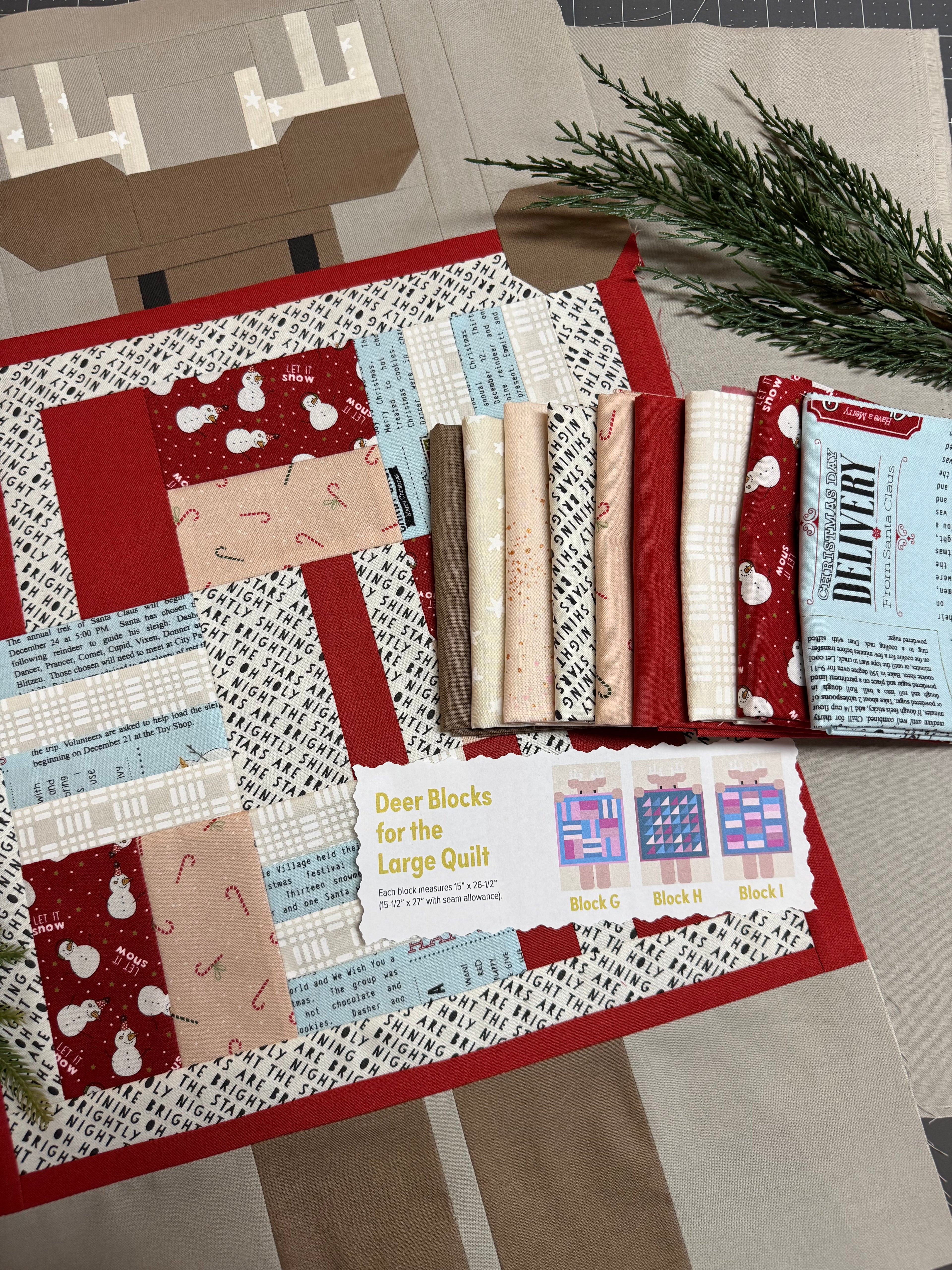 Show and Tell Christmas Quilt Kit- Large (75” x 85”)