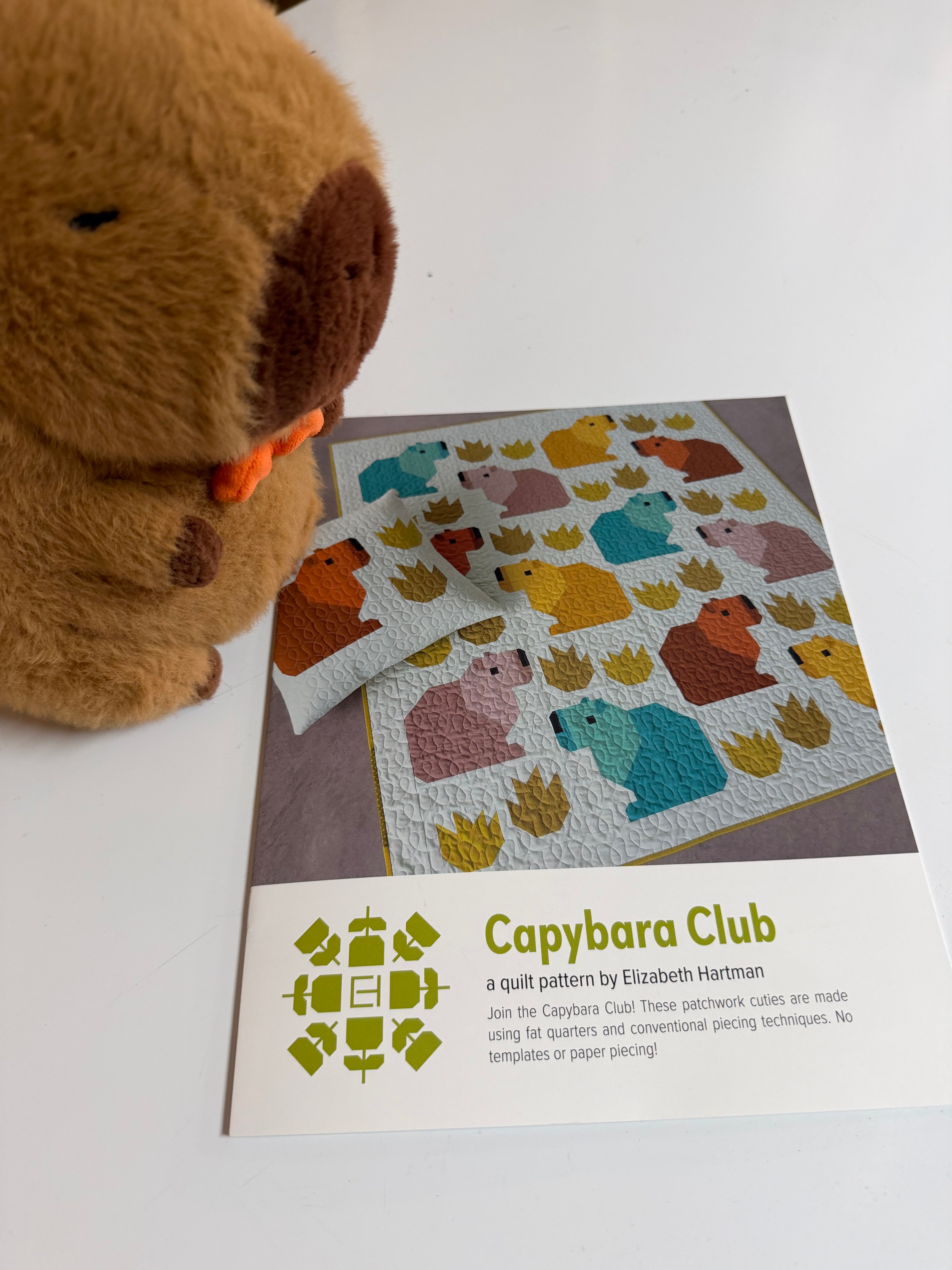 Capybara Club Printed Pattern- Elizabeth Hartman