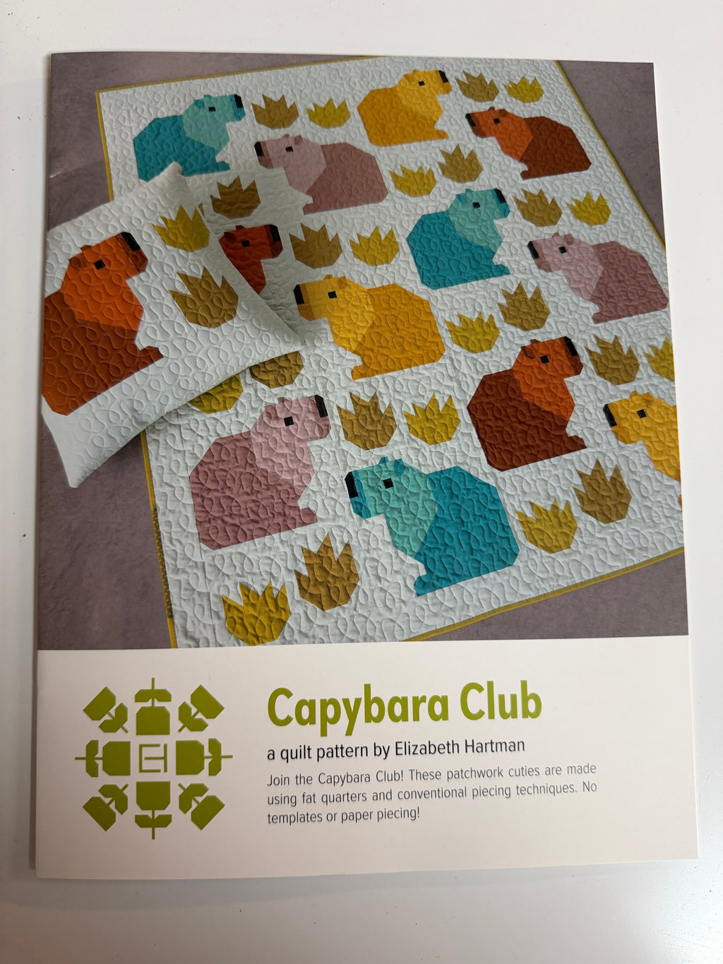Capybara Club Printed Pattern- Elizabeth Hartman