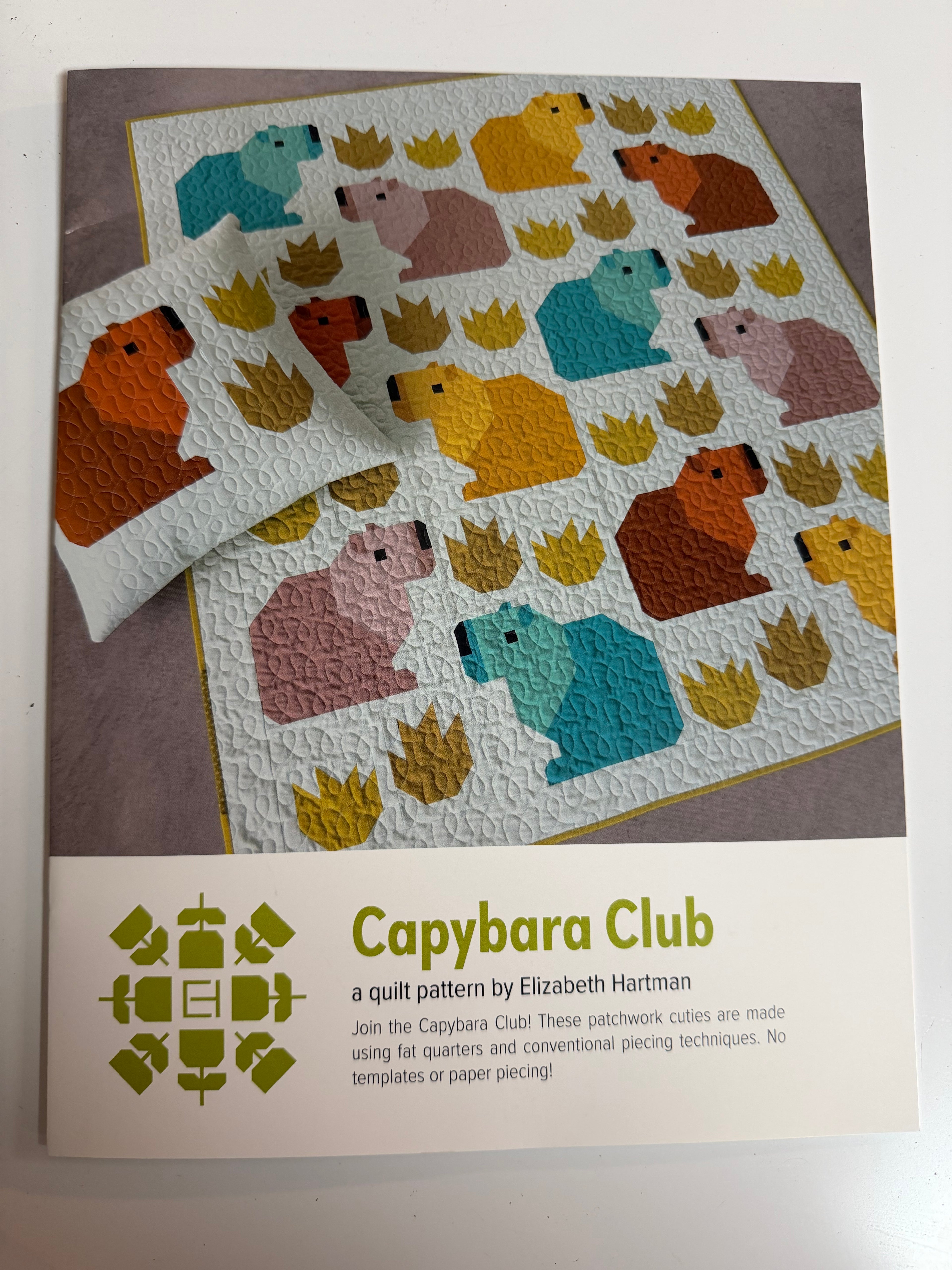 Capybara Club Printed Pattern- Elizabeth Hartman