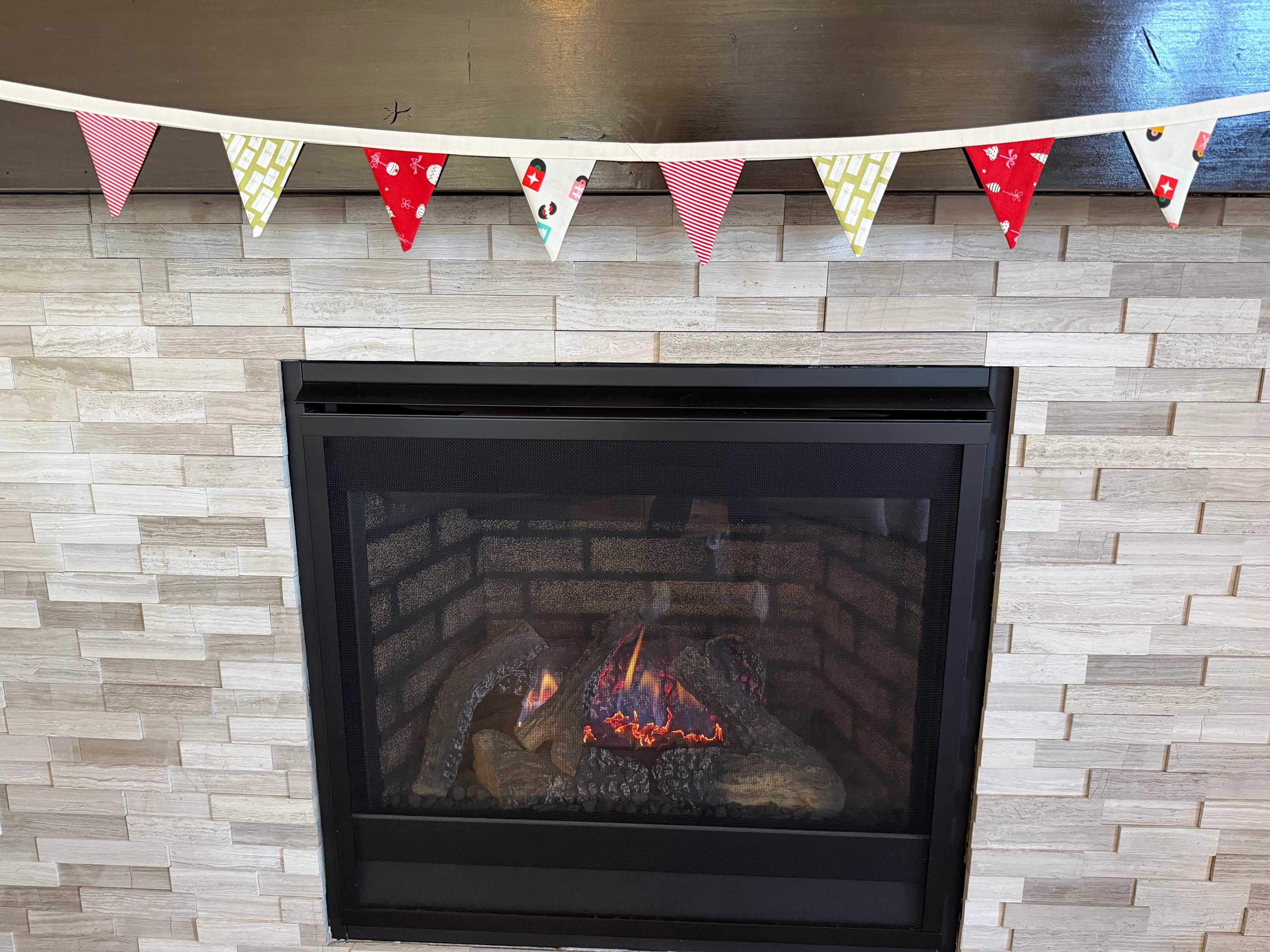 Vintage Christmas Bunting- Ruby Star Society + Moda (White)