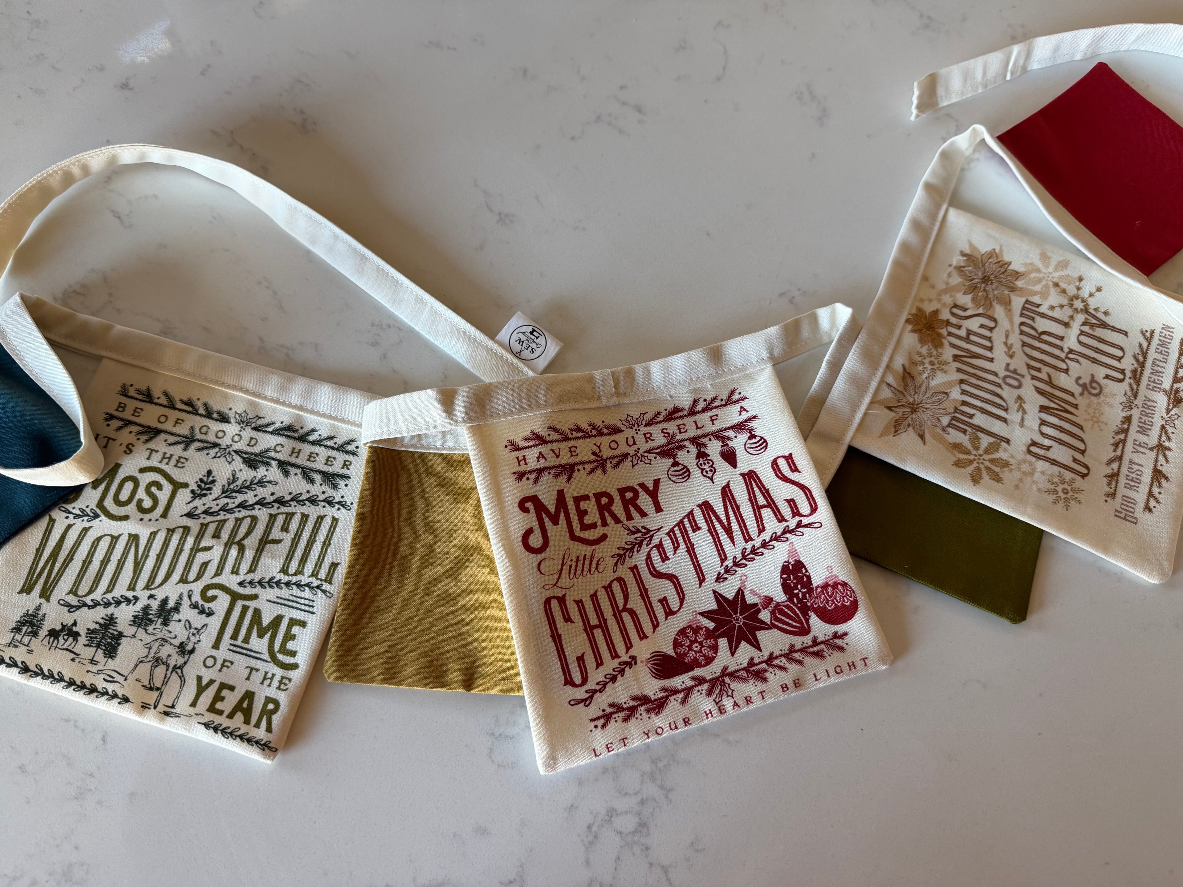 Old World Yuletide Bunting - Fancy That Design House for Moda (A)