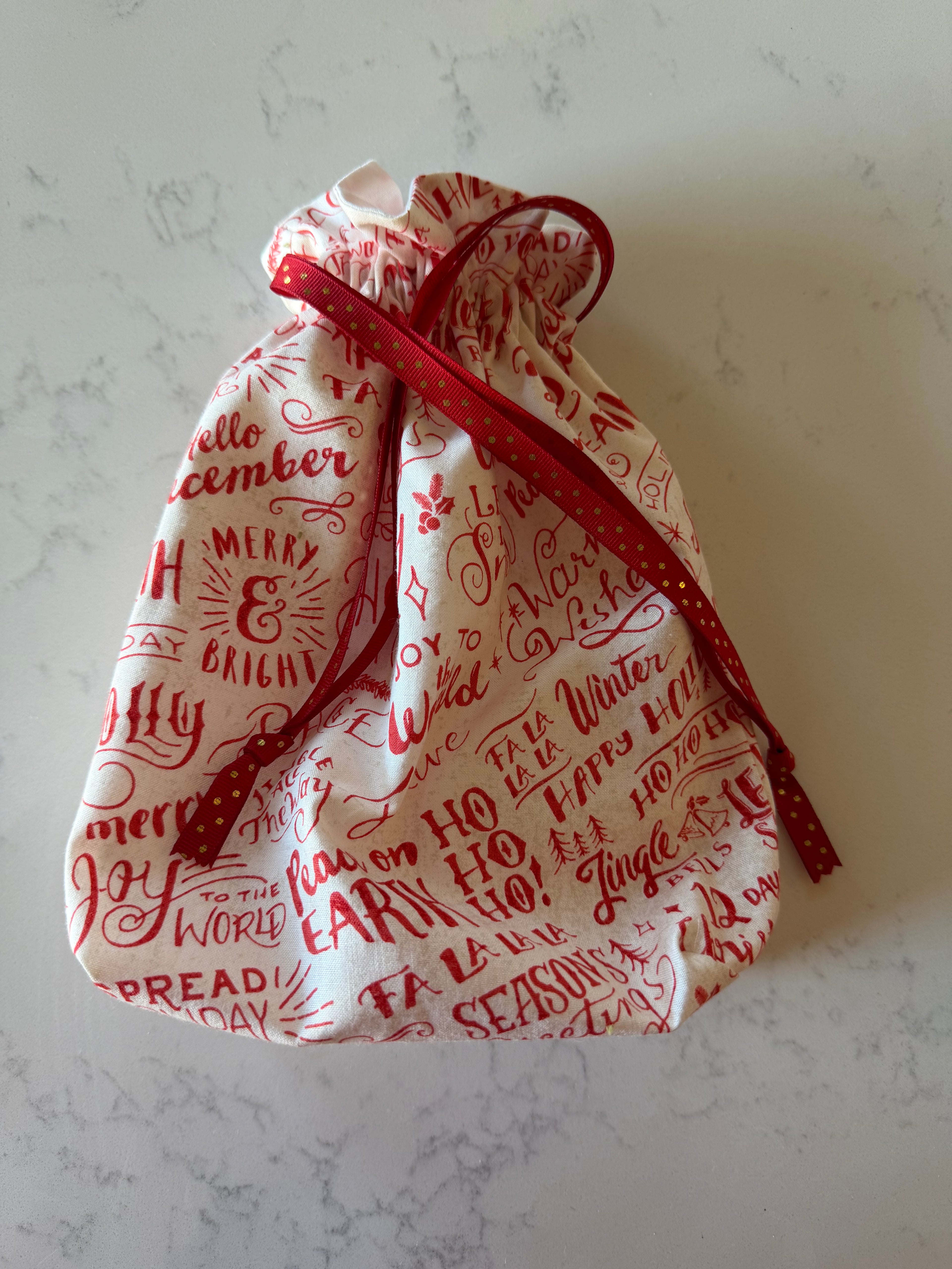 Reusable Lined Drawstring Fabric Gift Bag (Small) – Moda & Ruby Star Society