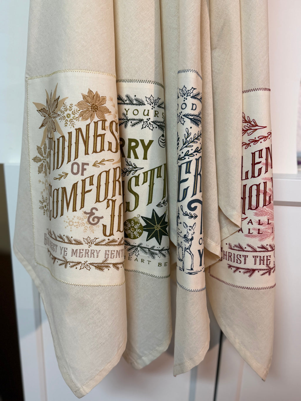 Old World Yuletide Holiday Tea Towels – Fancy That Design House (4 Styles)