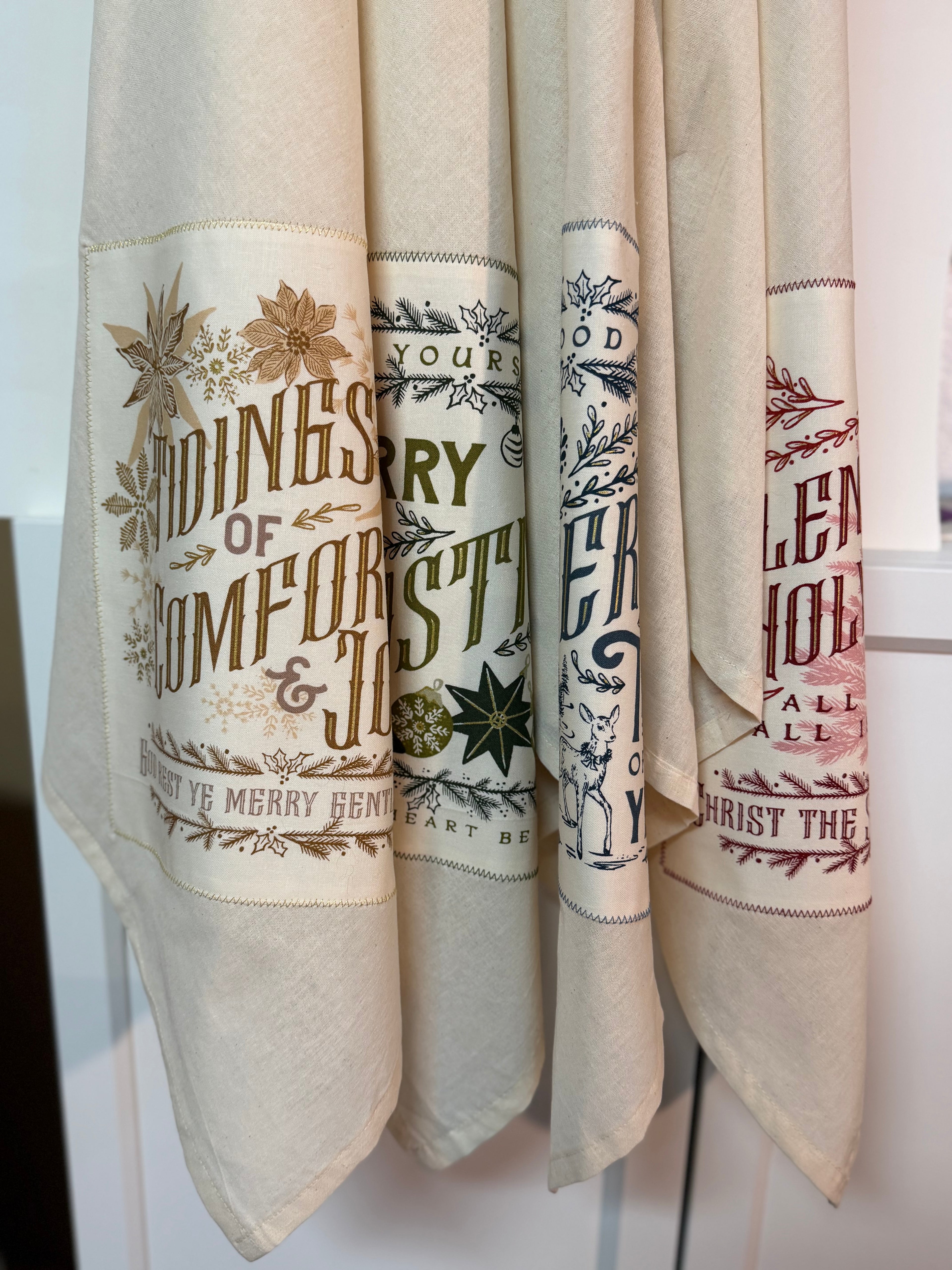 Old World Yuletide Holiday Tea Towels – Fancy That Design House (4 Styles)