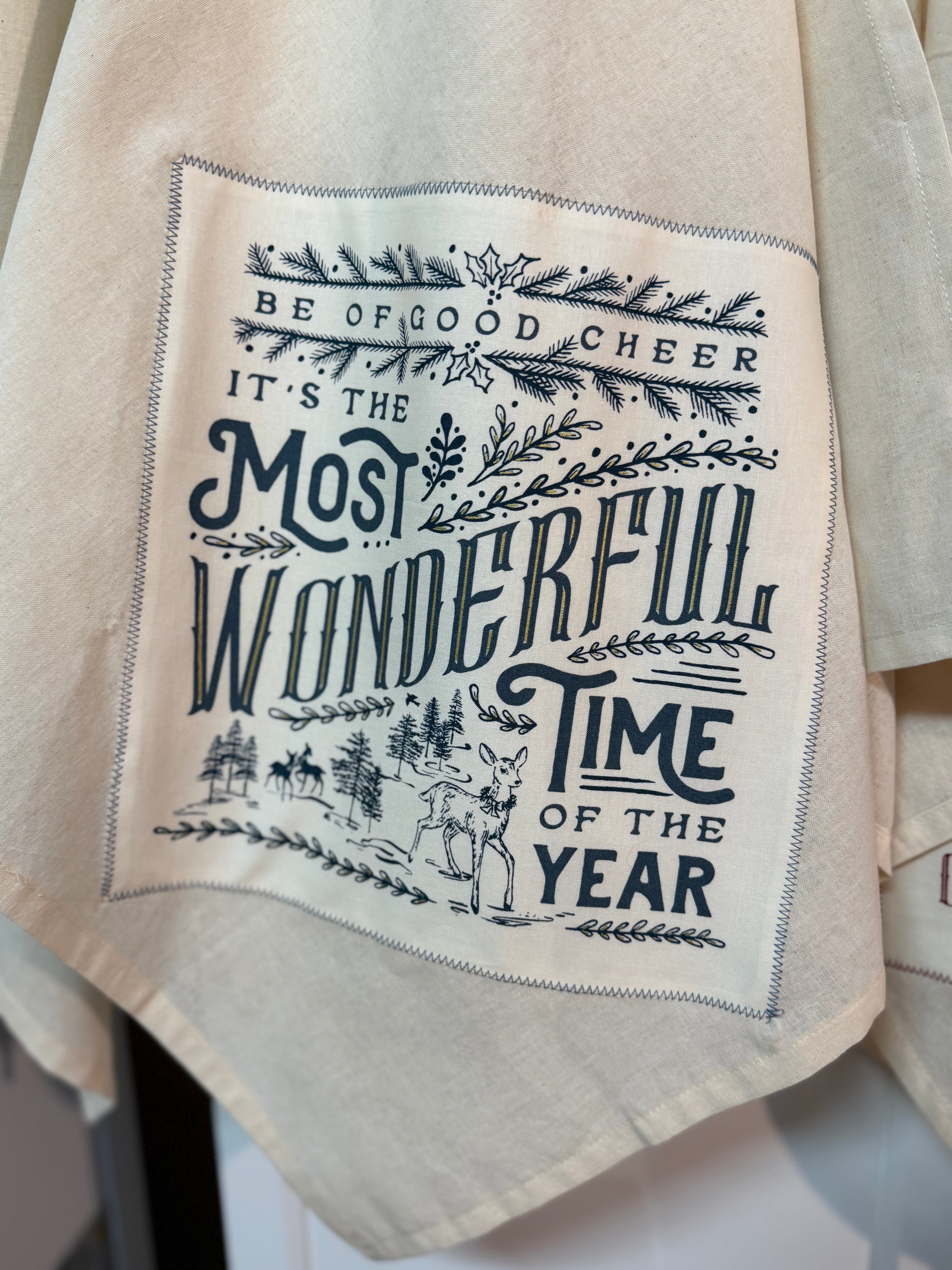 Old World Yuletide Holiday Tea Towels – Fancy That Design House (4 Styles)