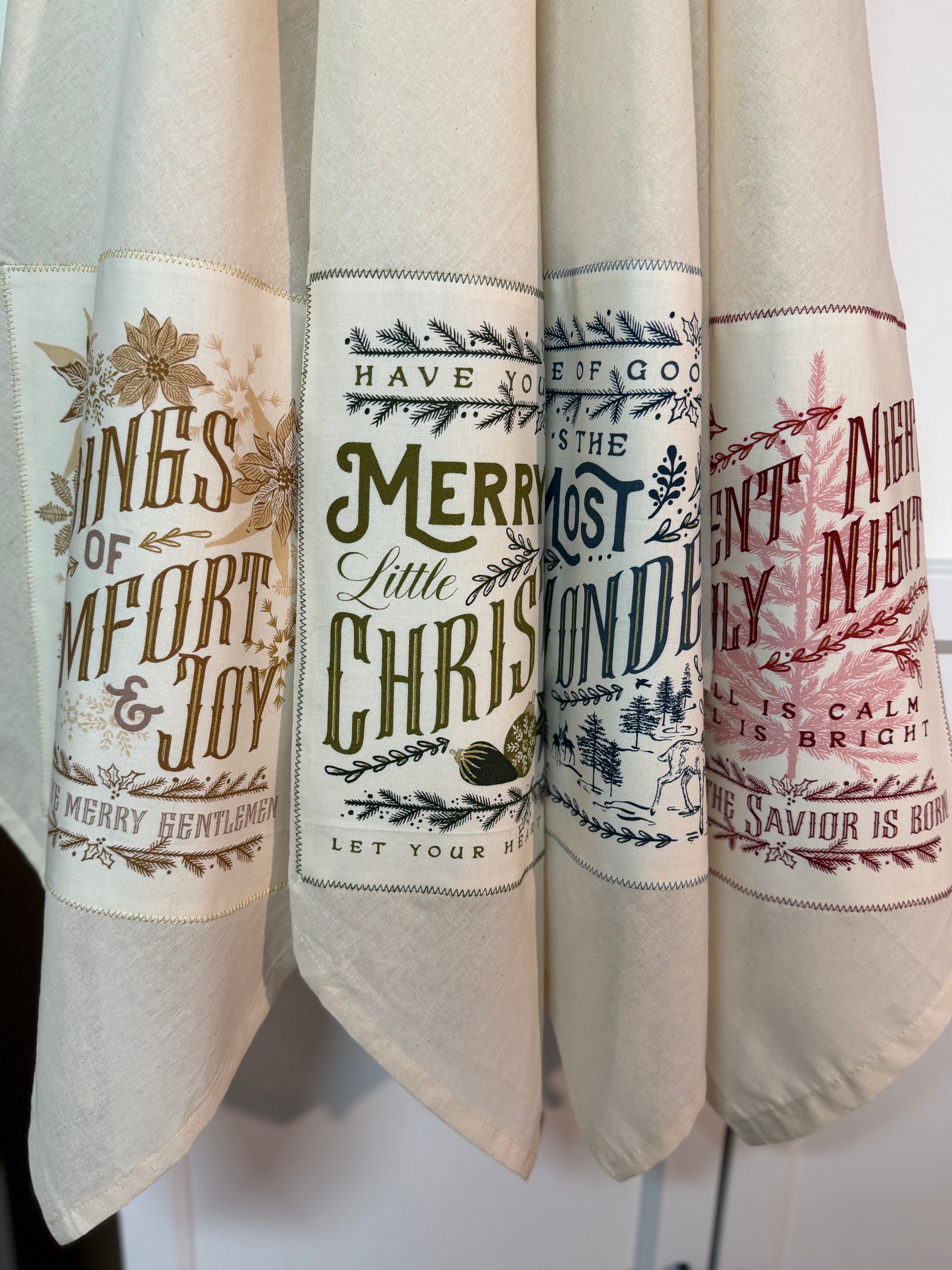 Old World Yuletide Holiday Tea Towels – Fancy That Design House (4 Styles)