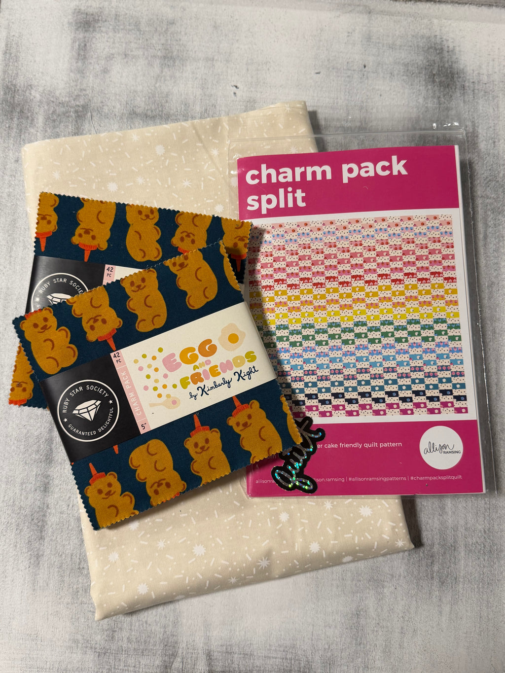 Egg & Friends Charm Pack Split Quilt Kit - Small Throw