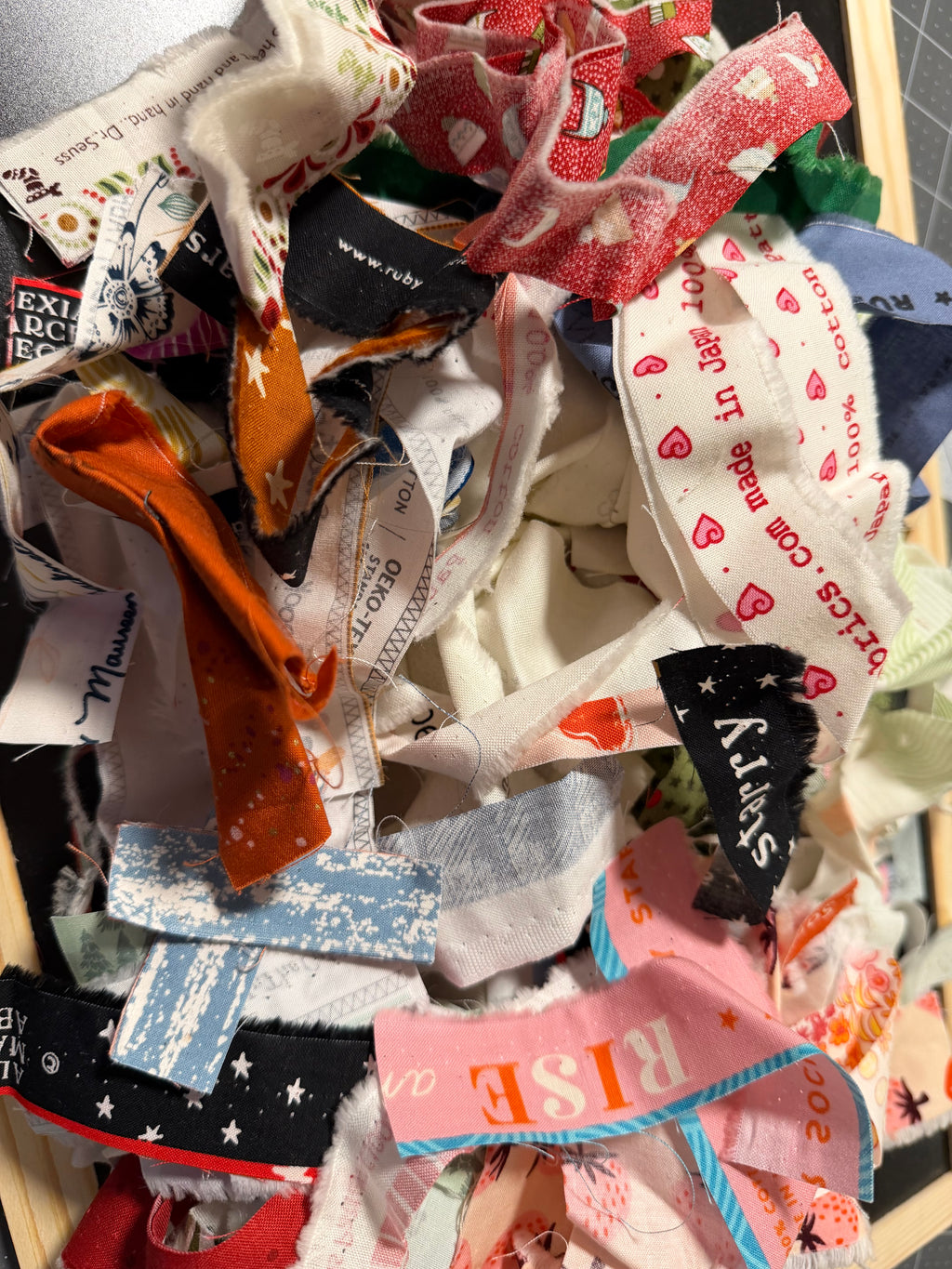 Selvedge Mixed Bag - Ruby Star & Designer Selvedge Scraps (7.2oz)