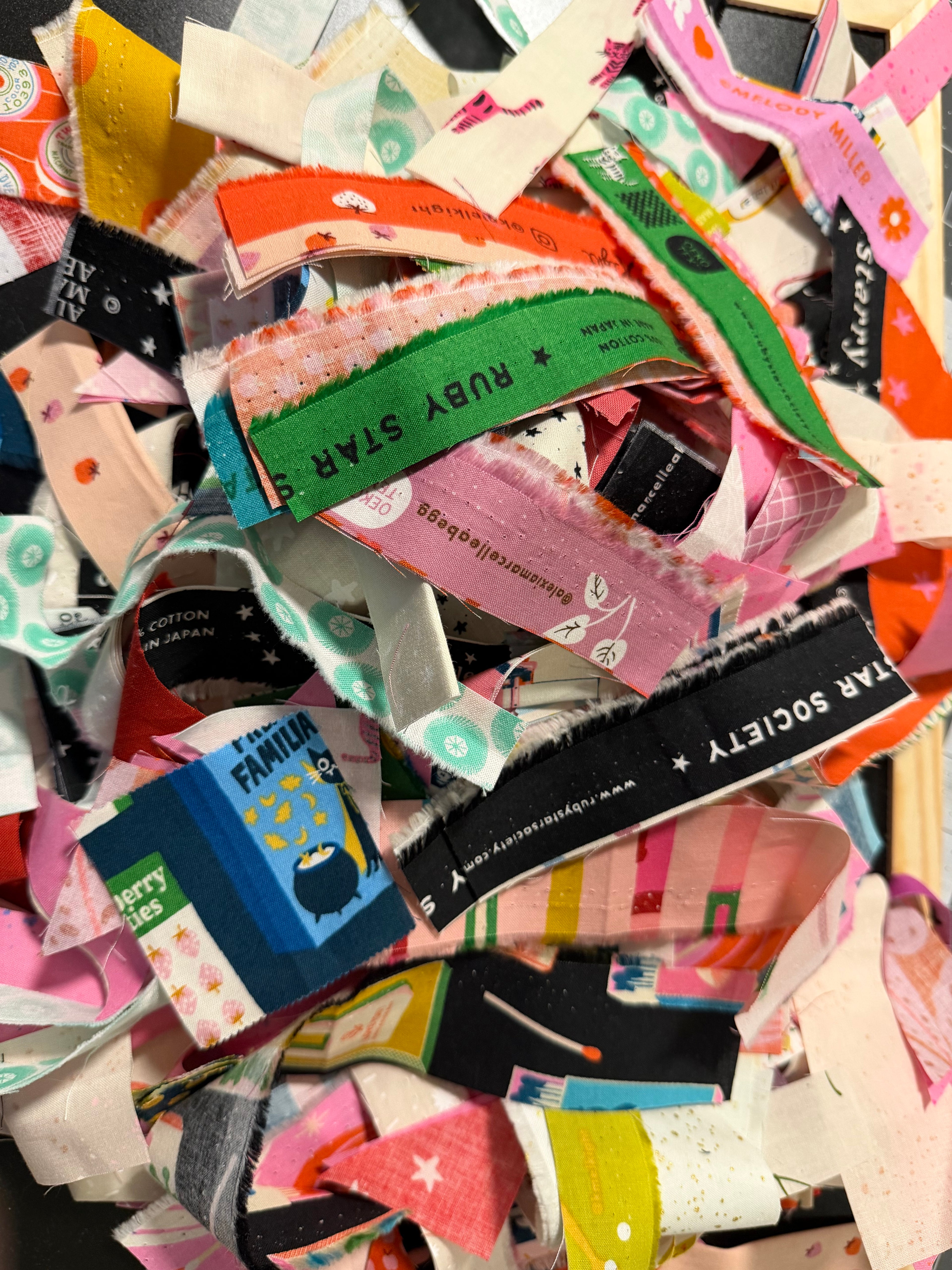 Ruby Star Society Scrap Selvedges - 8.4oz Assorted Designer Fabric Selvedges/strips