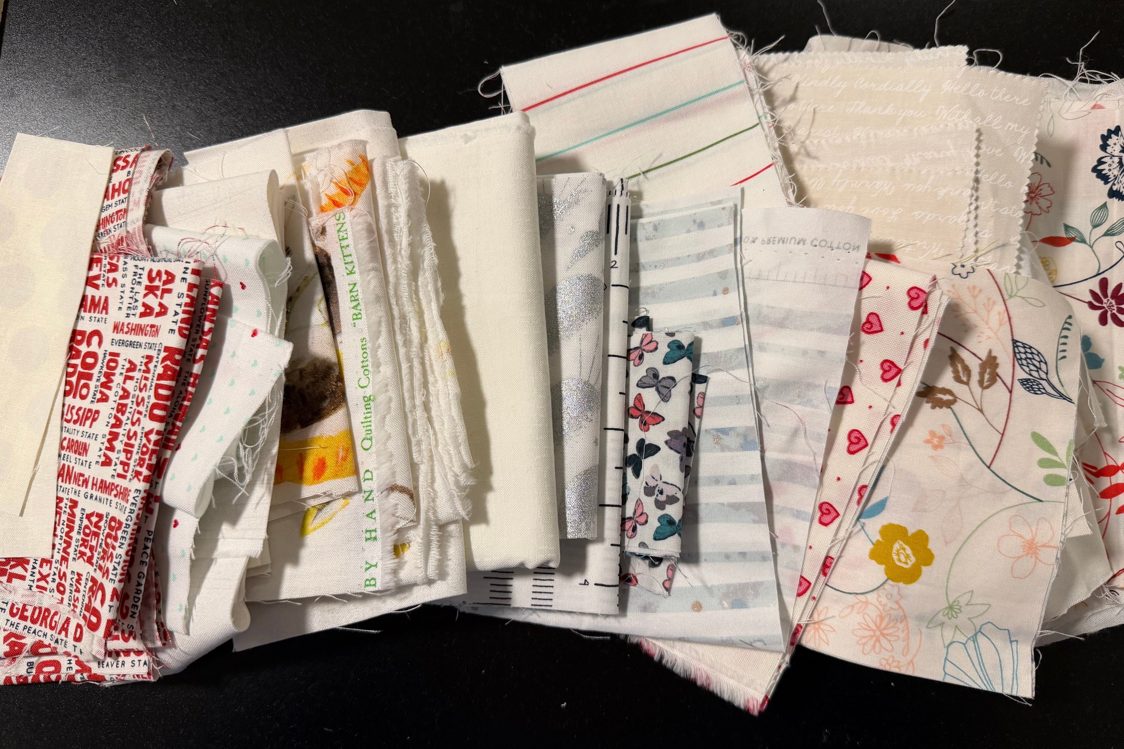 Low Volume Scrap Bag #1 - Designer Fabric Mix for Modern Quilting