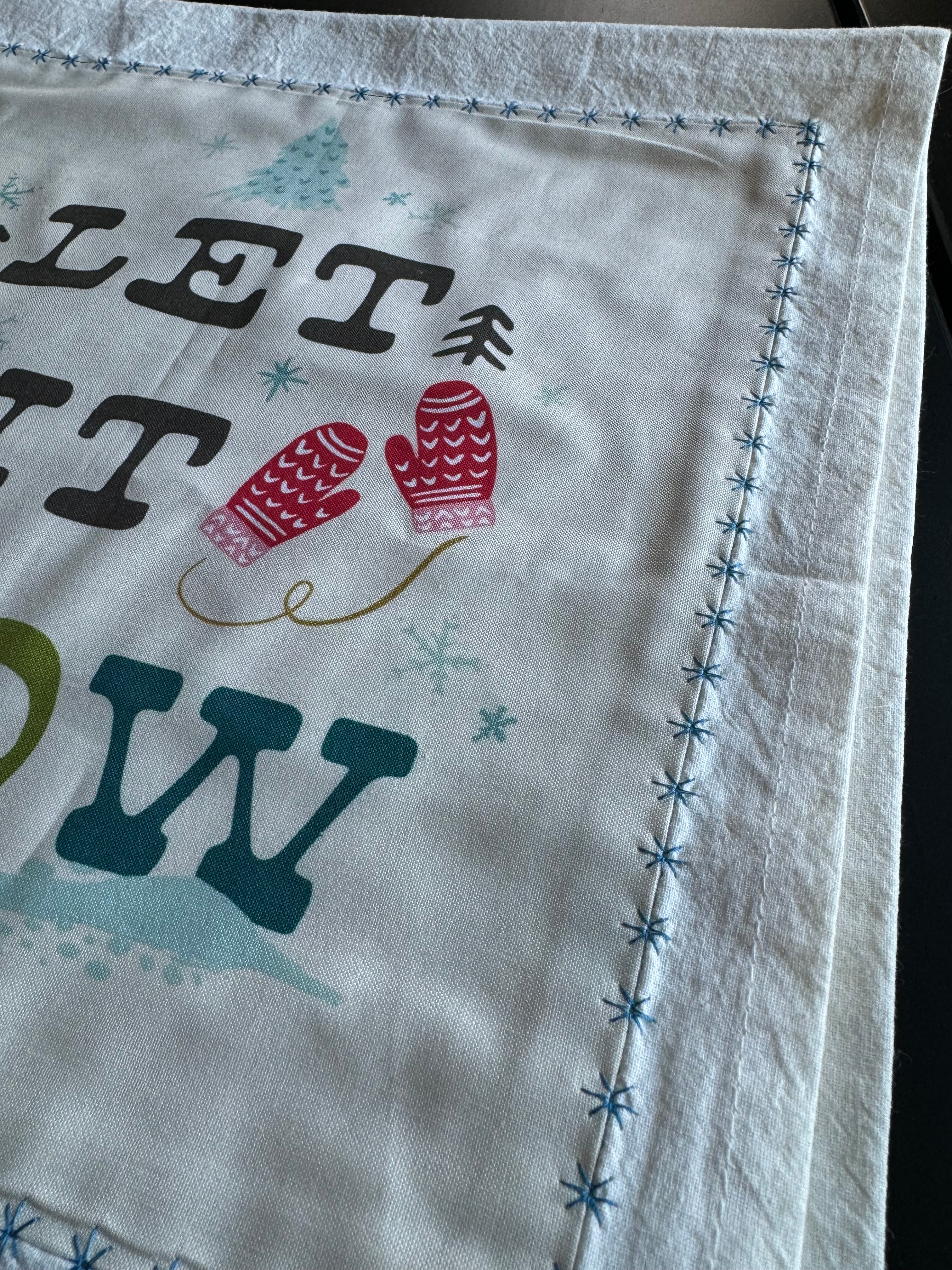 Let it Snow Holiday Tea Towel- Cozy Wonderland be Fancy That’s Design House