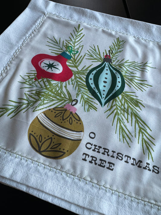 O’ Christmas Tree Holiday Tea Towel - Cozy Wonderland by Fancy That Design House