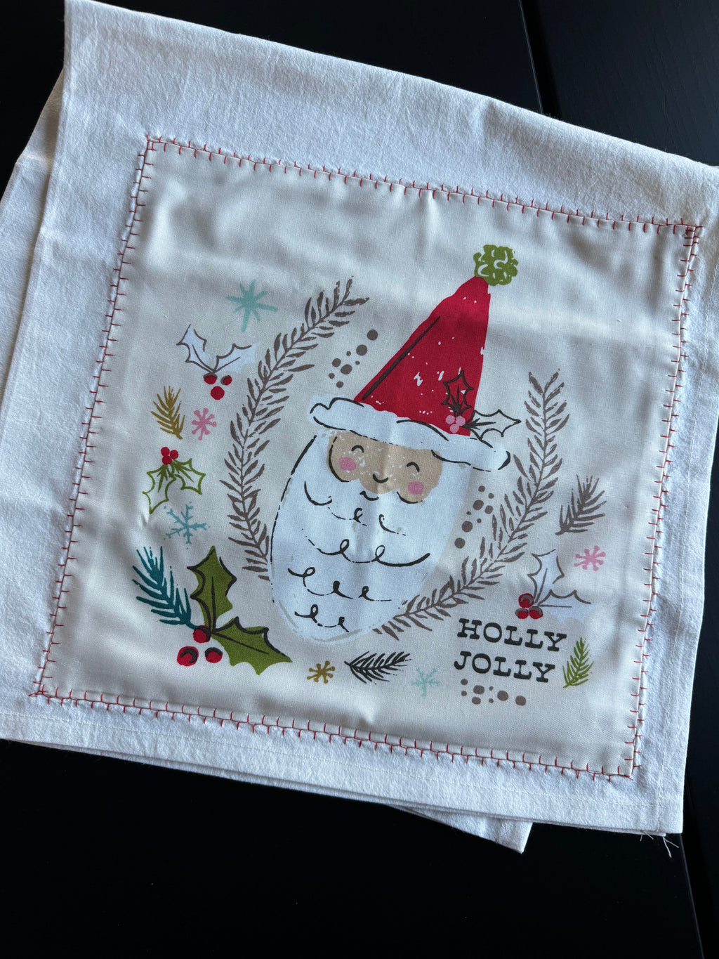 Holly Jolly Holiday Tea Towel - Cozy Wonderland by Fancy That Design House