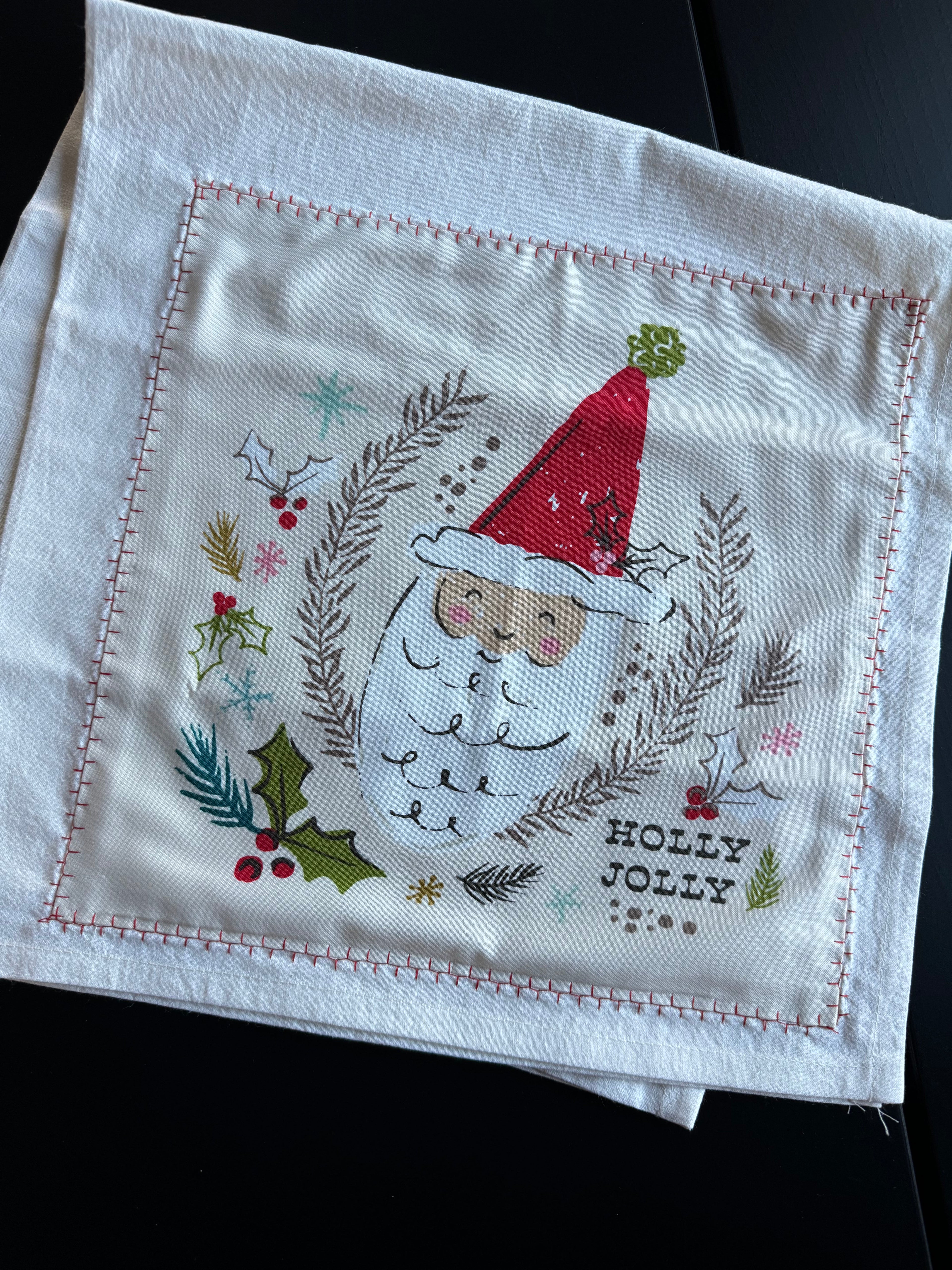 Holly Jolly Holiday Tea Towel - Cozy Wonderland by Fancy That Design House