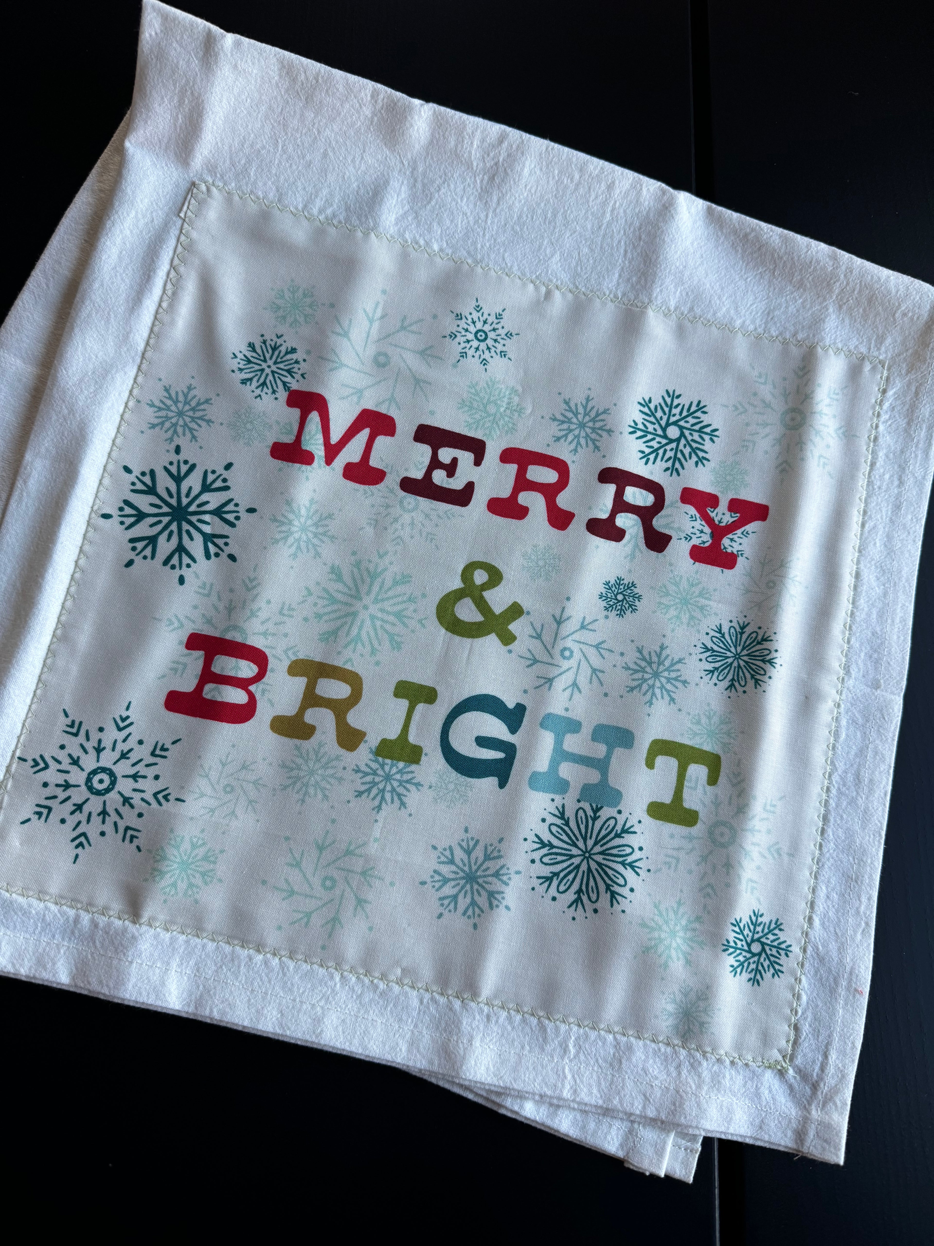 Merry + Bright Holiday Tea Towel - Cozy Wonderland by Fancy That Design House