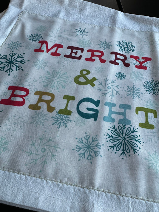 Merry + Bright Holiday Tea Towel - Cozy Wonderland by Fancy That Design House